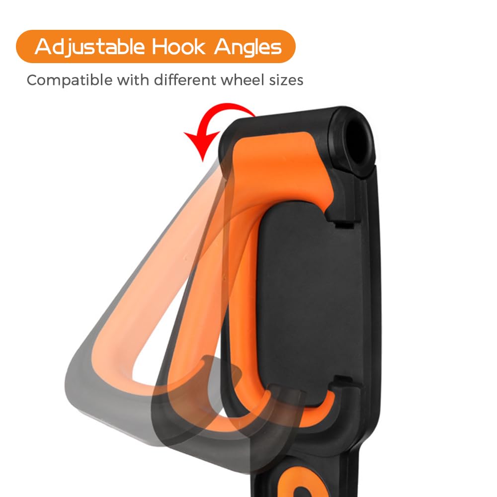 Adjustable Vertical Bike Wall Mount Rack - Space Saving Bike Storage Hanger Hook for Home, Garage & Shed | Perfect for Indoor Cycling Storage & Small Space Organization