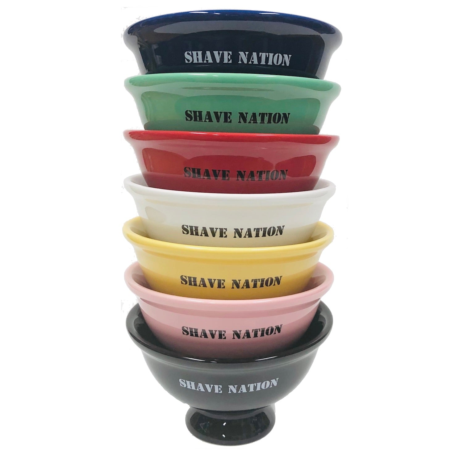 Shave Nation Premium Ceramic Shaving Lather Bowl for Men - Custom Shaving Bowl for Thick Lather & Smooth Shave - Perfect for Wet Shaving & Barber Shop Use