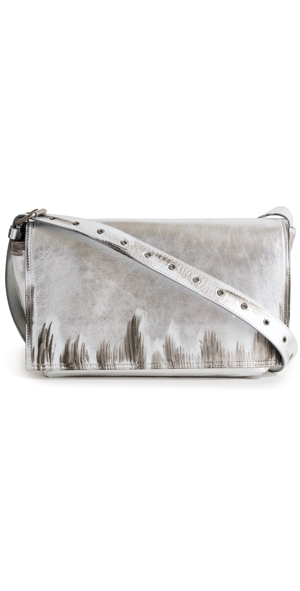 Awolke Silver Metal Shoulder Bag - Adjustable Strap, Durable & Stylish Crossbody Purse for Women | Perfect for Work, Travel & Everyday Use