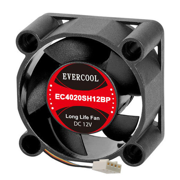 Evercool 40x40x20mm PWM Ball Bearing Cooling Fan 12V DC - High Performance Quiet PC Case Fan for Computer, Gaming Rig, and Electronics Cooling - Perfect for CPU, GPU, and Cabinet Ventilation