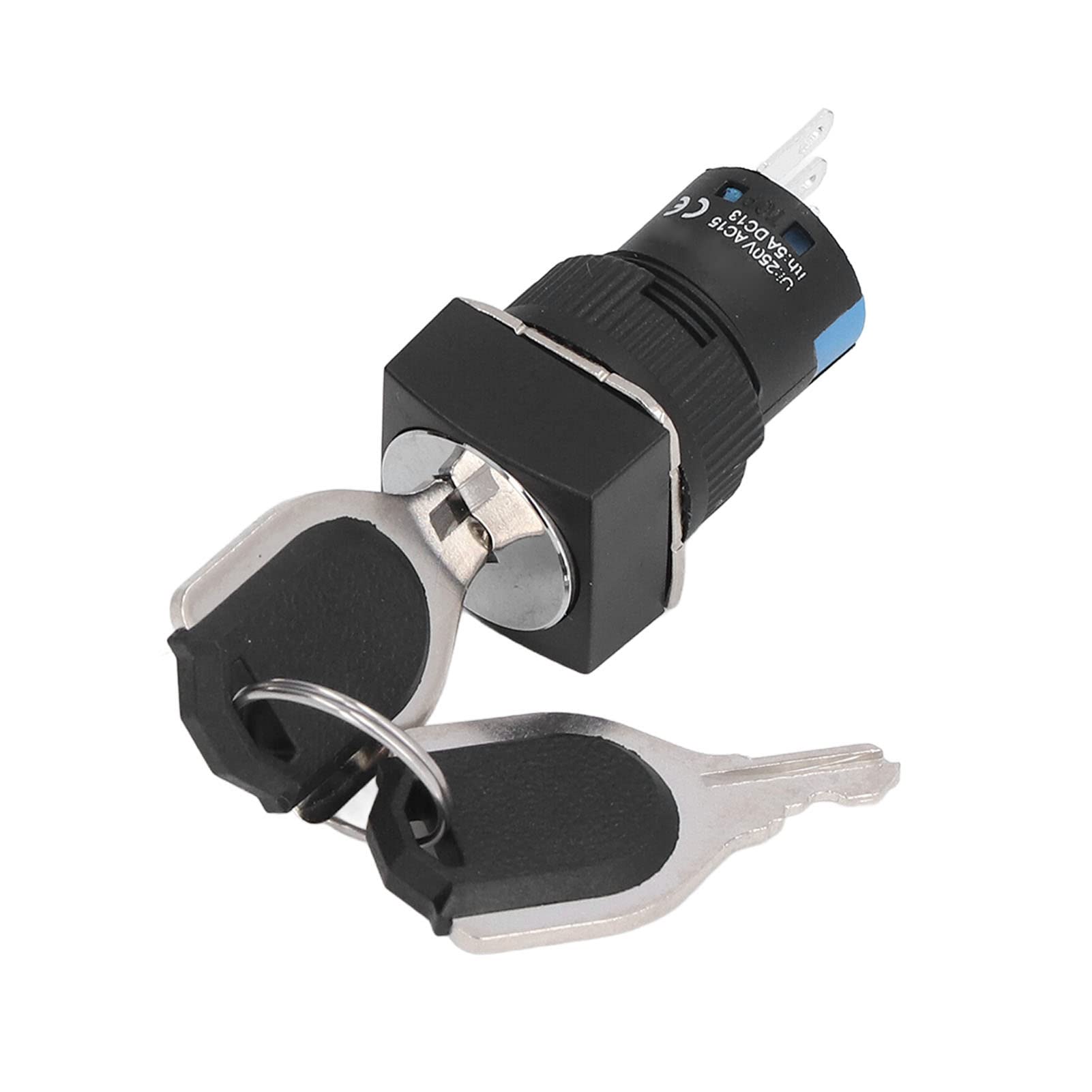 2-Position Square Key Selector Switch for Machine Tools - Durable Industrial Switch for Textiles & Light Industry Applications - Perfect for Control Panels & Equipment Safety Systems