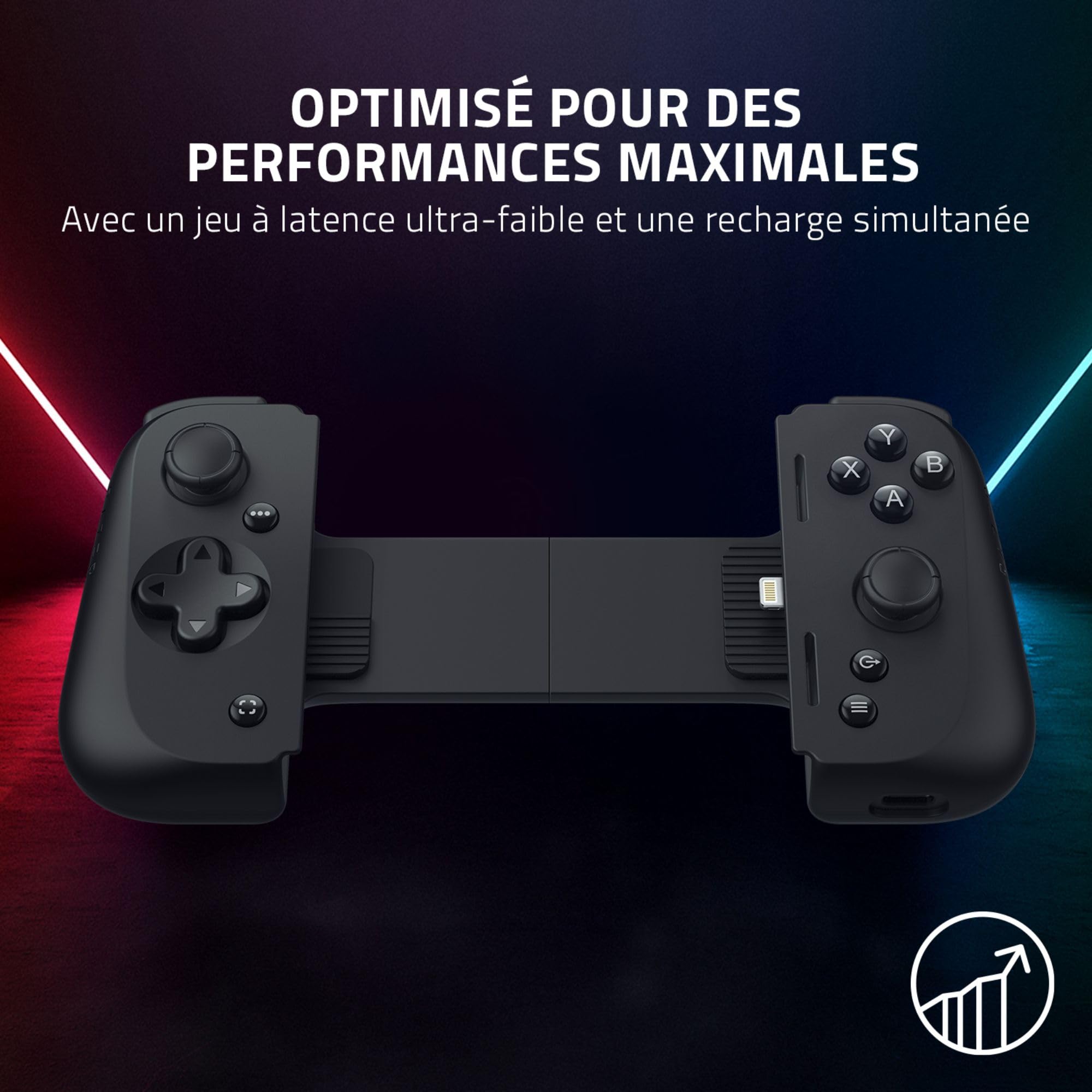 Razer Kishi V2 Mobile Game Controller for iPhone - Universal Gaming with Extendable Bridge, PC & Console Game Streaming, Ergonomic Design, Nexus App Support (Black) | Perfect for Mobile Gaming, Cloud Gaming & Remote Play Anywhere