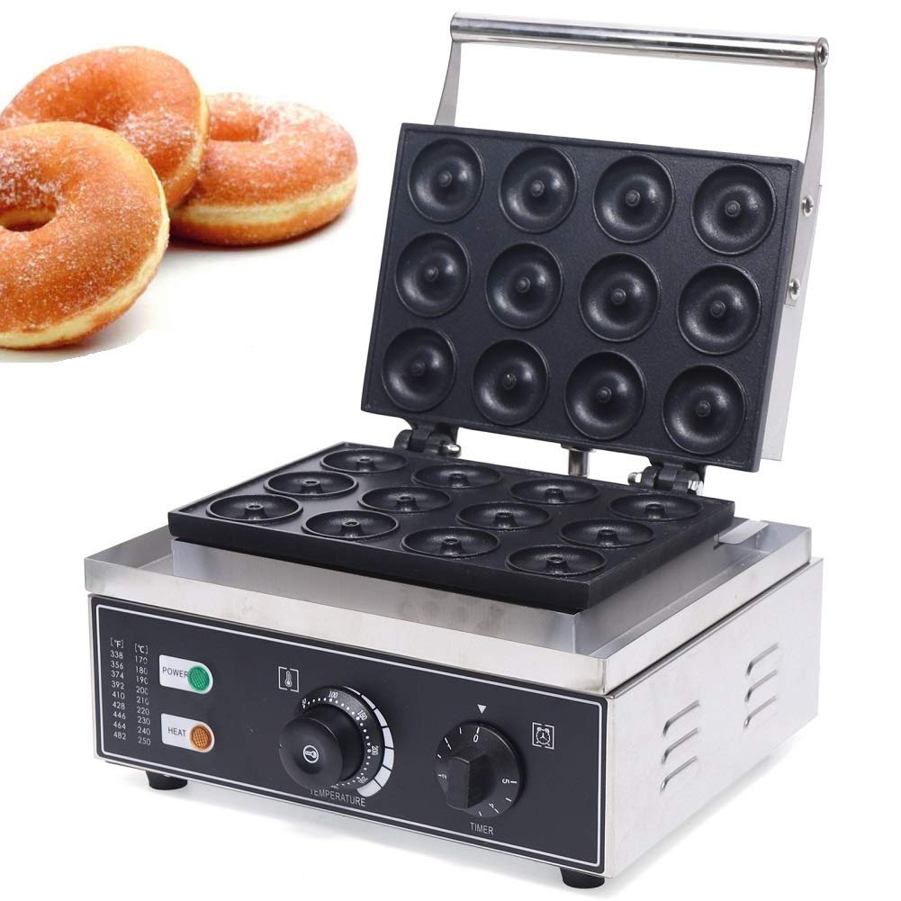 110V Commercial Donut Maker Machine - 1500W Electric Stainless Steel 2