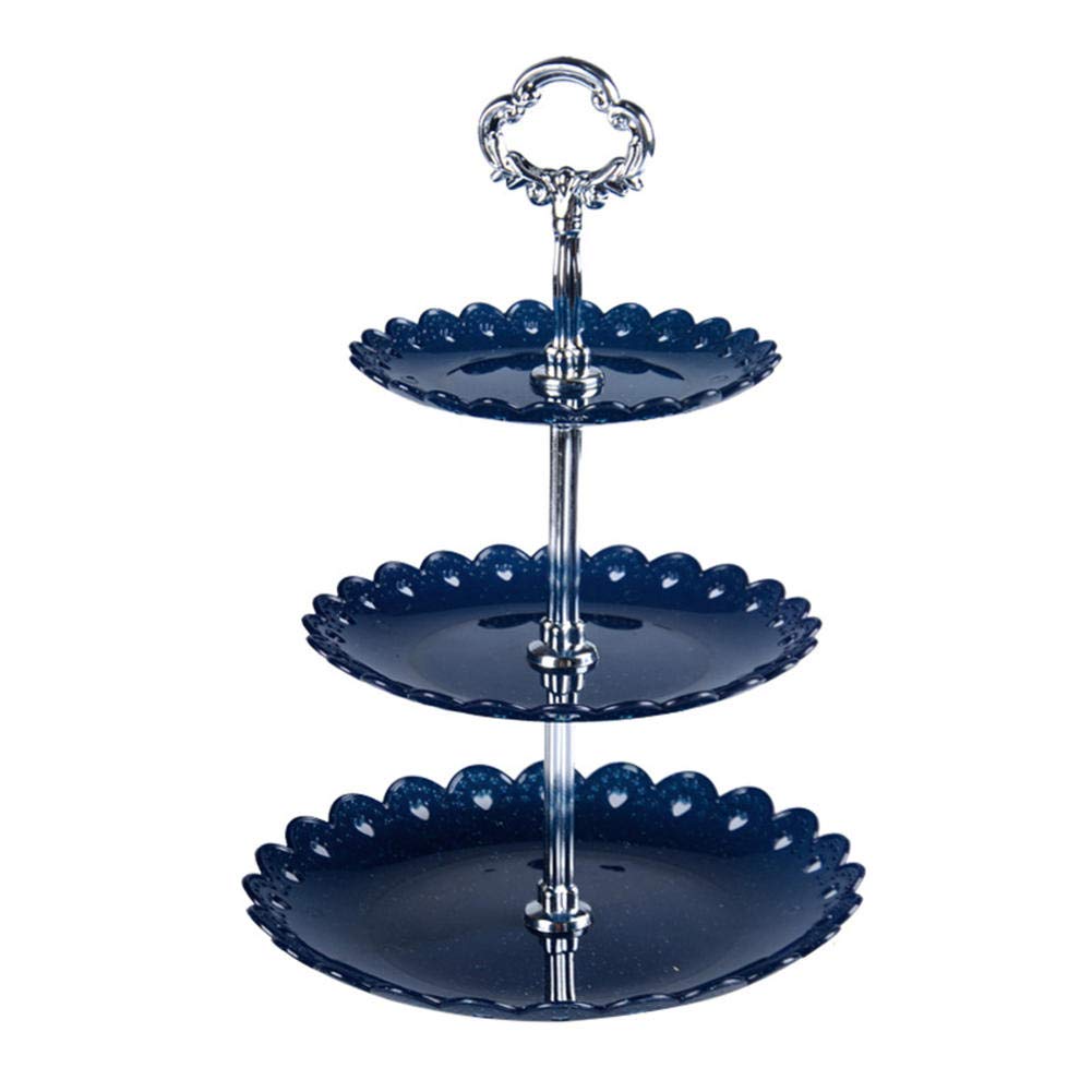 ASHDelk 3-Tier Cake Stand - Elegant Dessert Tray for Wedding, Party & Afternoon Tea | Multi-Purpose Serving Platter for Cakes, Fruits, Biscuits & Snacks | Stylish Home Decor Serving Tray for Dining Room & Kitchen