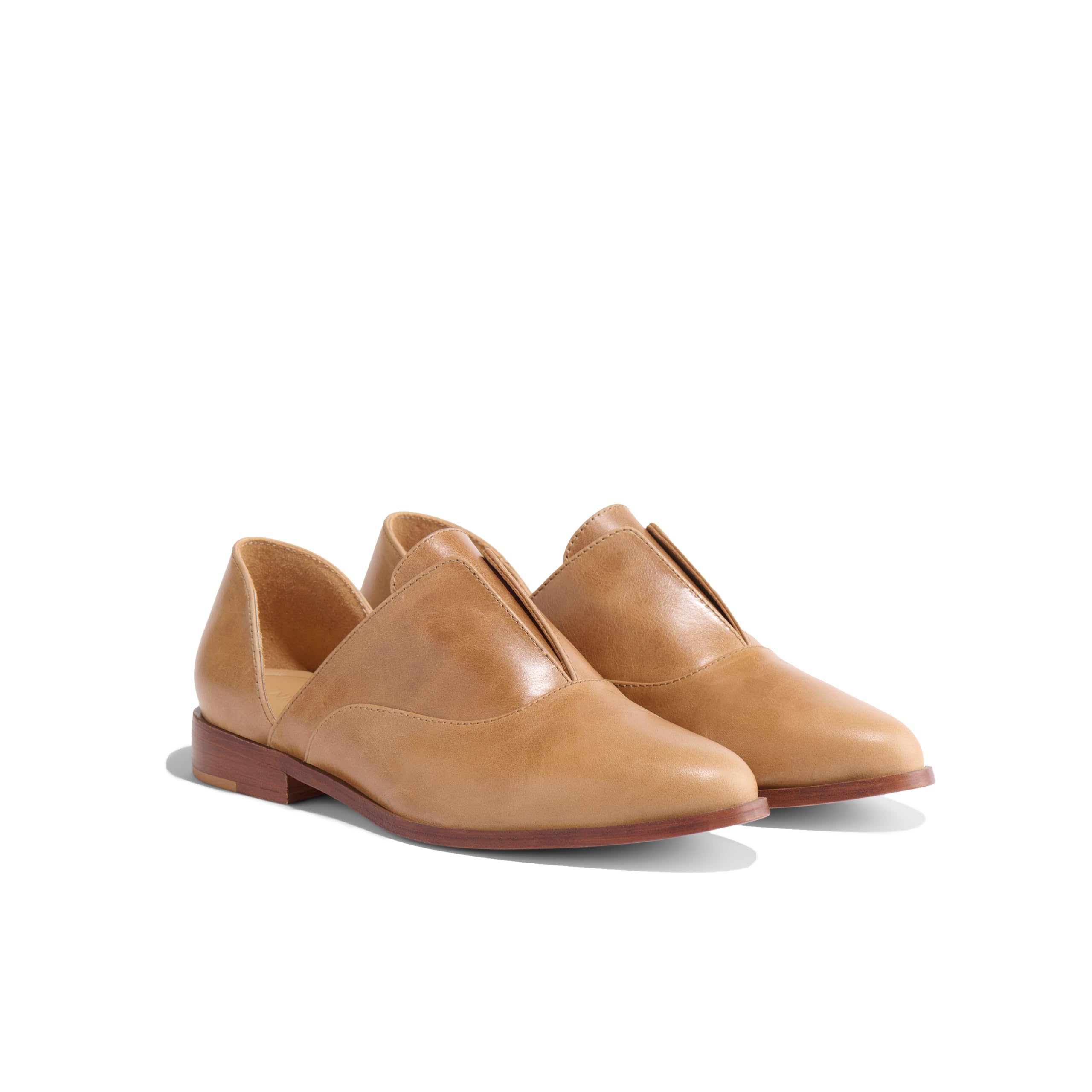 Nisolo Women's D'Orsay Pointed Toe Leather Flats | Professional & Elegant Work Shoes for Women | Comfortable Dressy Casual Shoes for Office, Business Meetings & Special Occasions