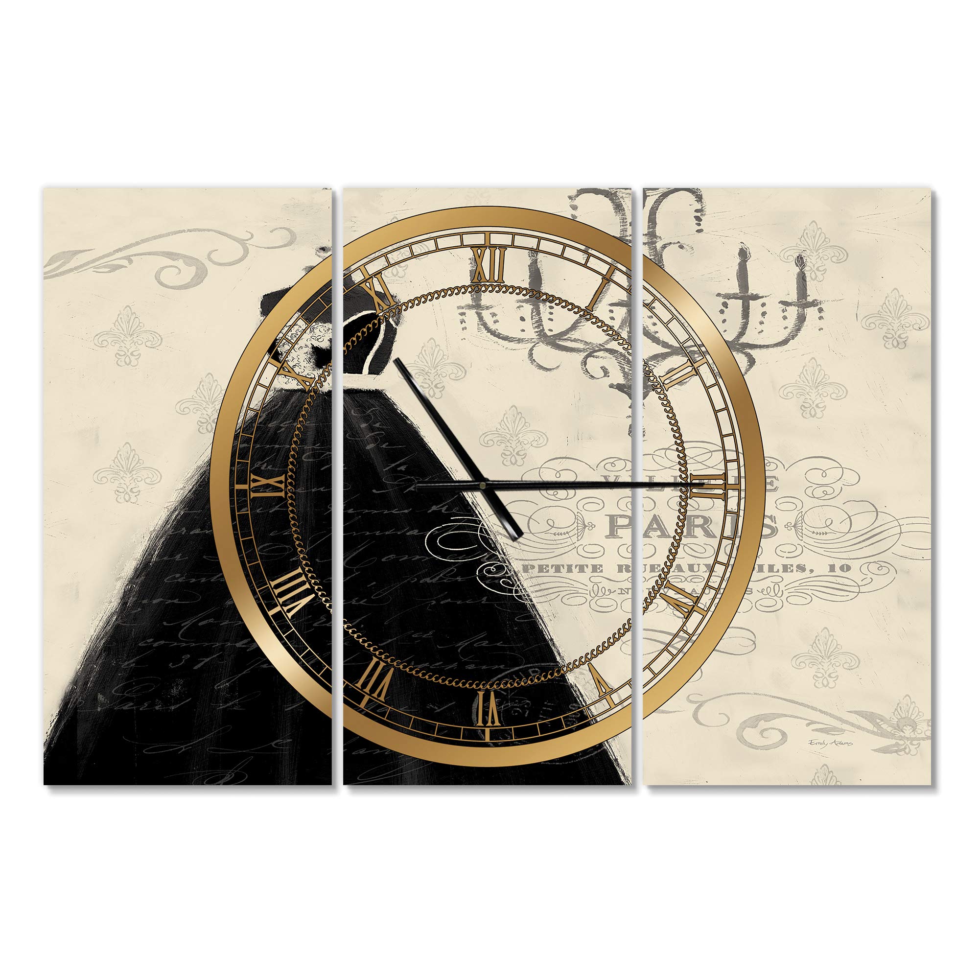 Designart Red Coral 2 Nautical Coastal Round Wall Clock - Metal Home Decor for Living Room, Bedroom & Office | Perfect for Beach House & Coastal Themed Interiors
