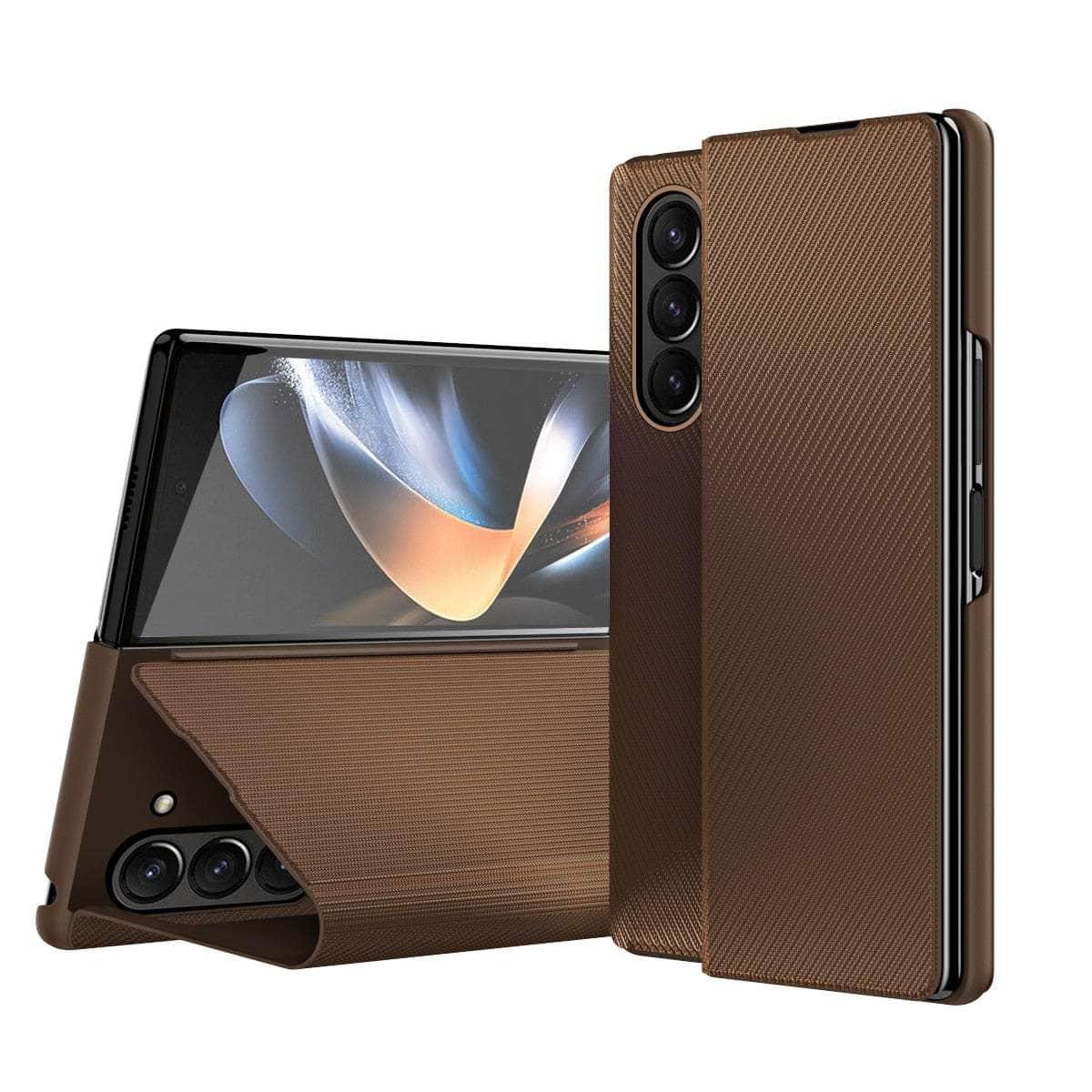 Samsung Galaxy Z Fold 5 Case - Premium Matte Carbon Fiber Protective Cover with Hinge Protection | Slim & Durable Foldable Phone Case for Work, Travel & Everyday Use