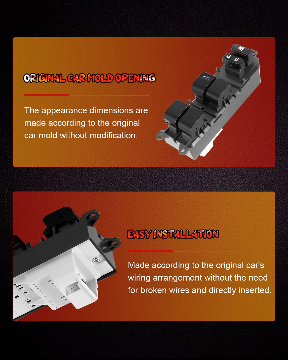Power Window Switch Master Control Replacement for Toyota Camry 2007-2014 - Compatible with 84820-02190 - Driver Side Window Regulator Switch - Perfect for Car Window Repair & Maintenance