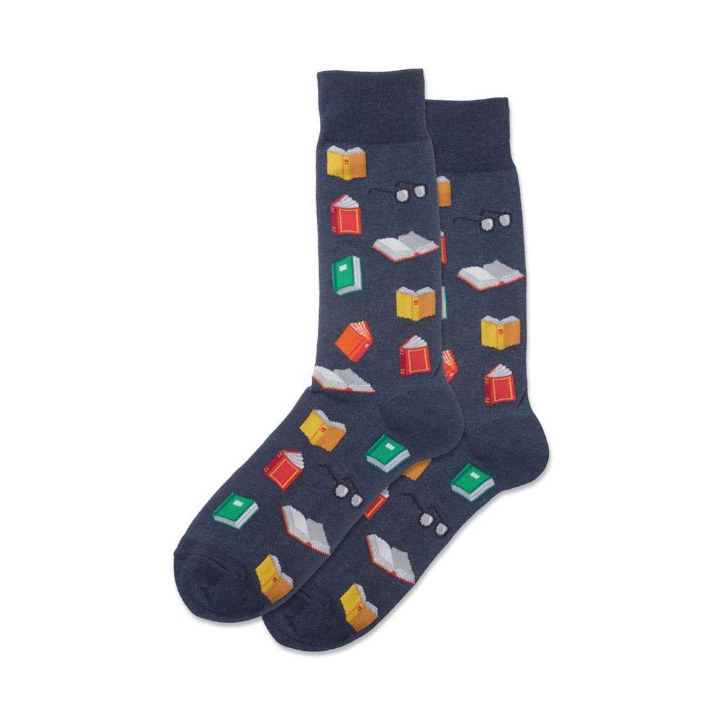 Hotsox Books Socks - 1 Pair Novelty Reading-Themed Socks for Book Lovers - Perfect Gift for Readers, Book Clubs & Literary Enthusiasts