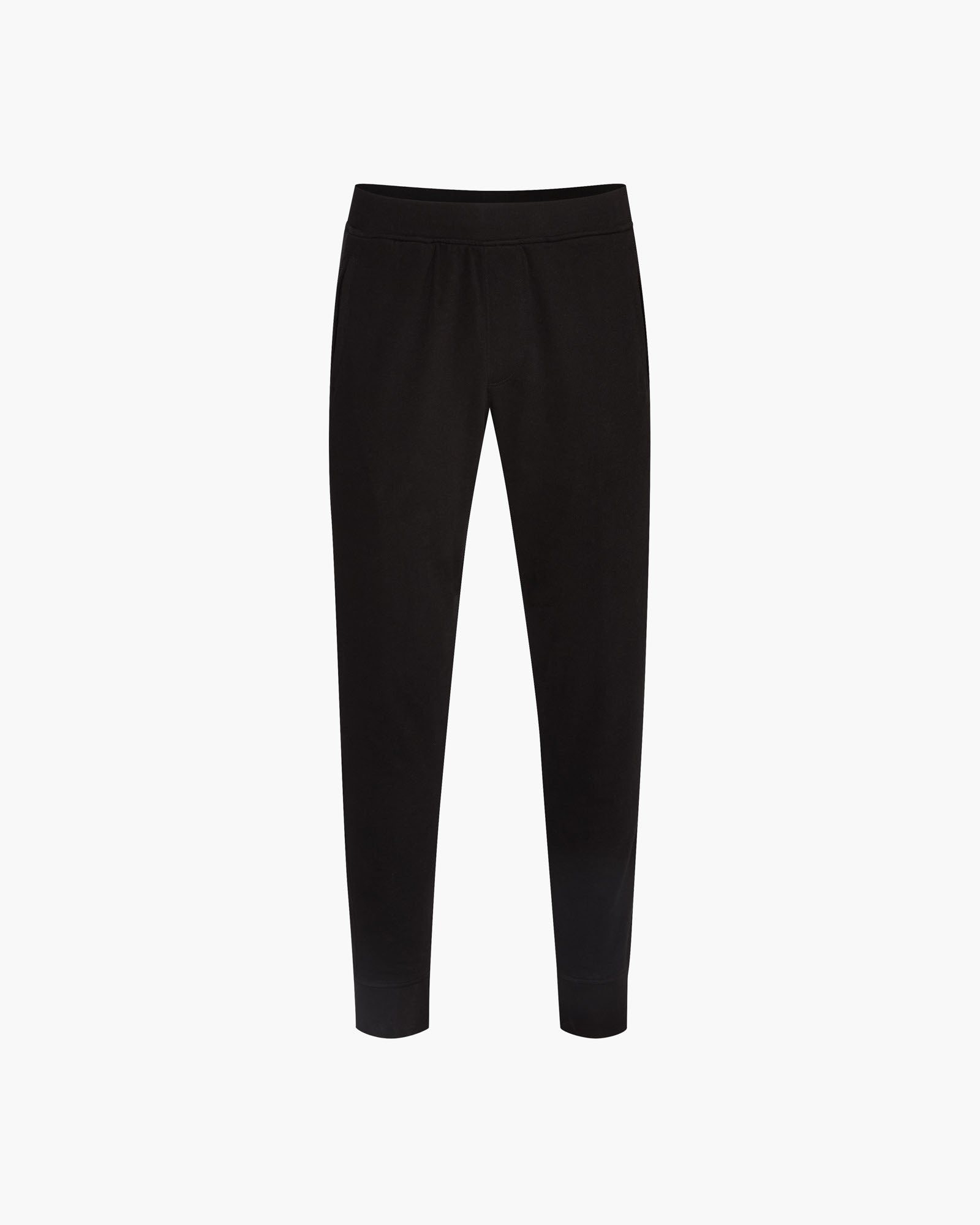 Premium French Terry Sweatpants for Men & Women - Soft Comfortable Joggers with Elastic Waistband - Black Lounge Pants for Yoga, Running & Casual Wear