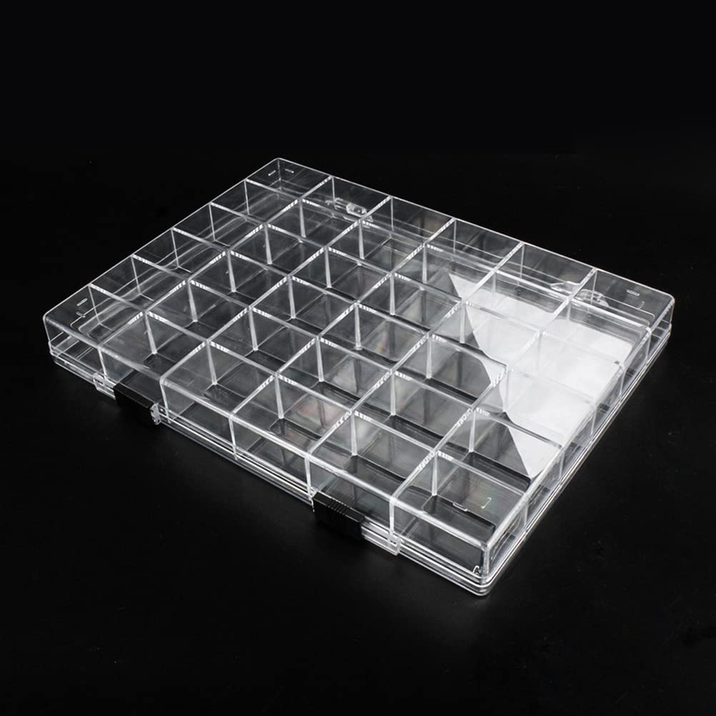 36 Grids Clear Plastic Organizer Box - 2 Pack | Beads, Jewelry & Craft Storage Container | DIY Art Supplies, Fishing Tackle & Rock Collection Organizer | Perfect for Craft Rooms, Workshops & Travel Organization