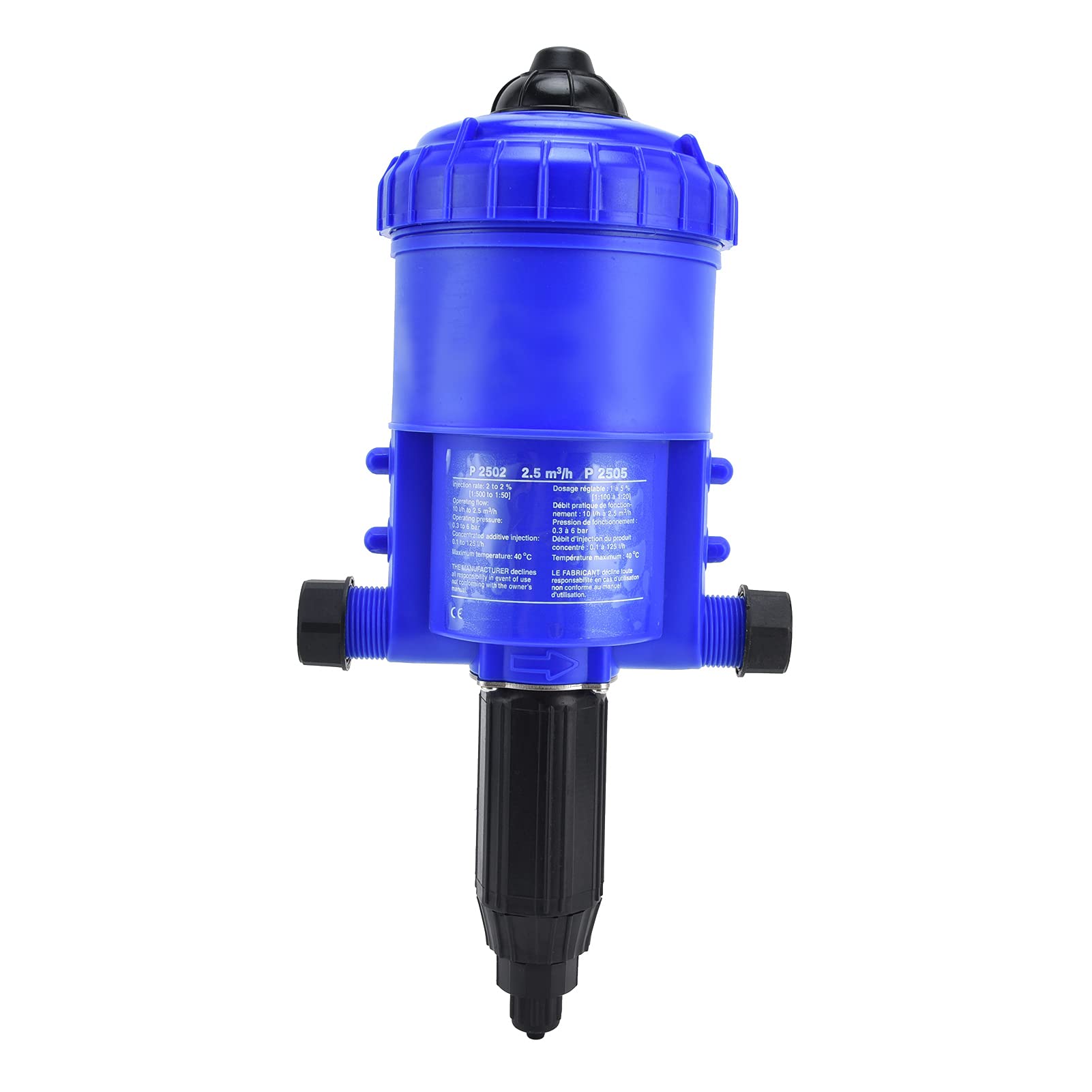 Leapiture G3/4 to G1 Male Thread Fertilizer Proportioner - Adjustable Liquid Doser Dispenser (0.2-2%) - Precision Dosing Pump for Hydroponics, Agriculture & Garden Fertilizer Mixing - Ideal for Greenhouse, Farm & Irrigation Systems