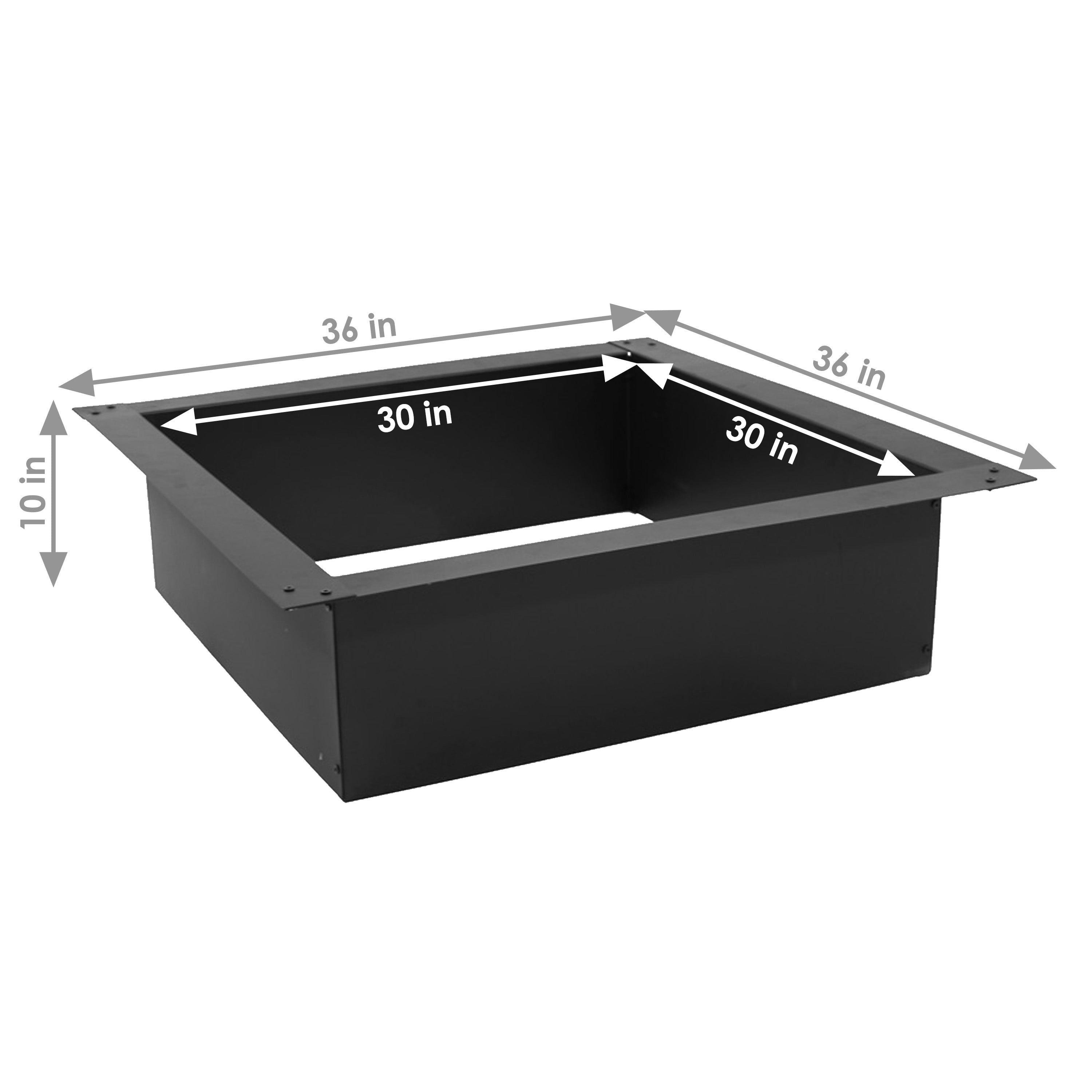 Heavy Duty Steel Square Fire Pit Insert - Durable Outdoor Fire Pit for Backyard, Patio, and Camping - Perfect for Roasting Marshmallows and Warm Gatherings