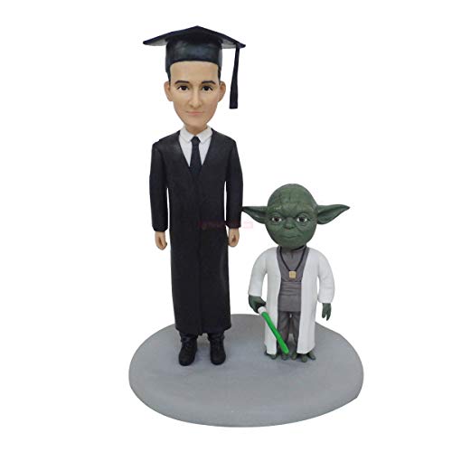Star Wars Hand-Painted Custom Resin Wedding Cake Topper - Professor & Couple Bobblehead Figurine for Wedding, Anniversary & Collectors | Wholesale Dropshipping
