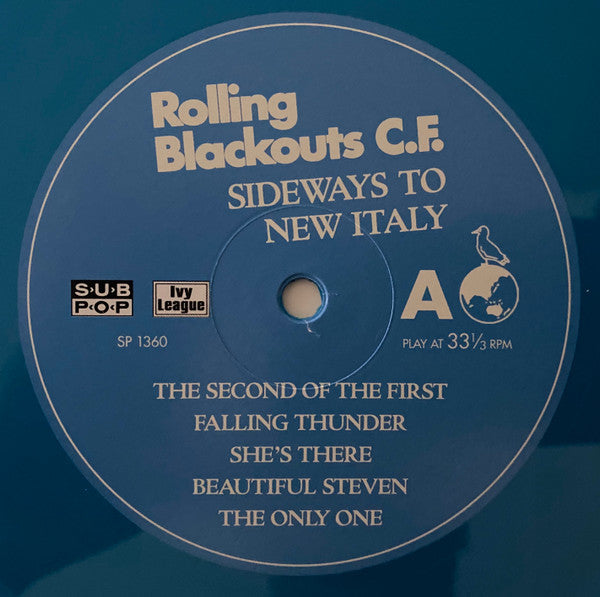 Rolling Blackouts Coastal Fever - Sideways To New Italy Limited Edition Blue Vinyl LP Album (Near Mint NM/M) | Collectible Record for Music Enthusiasts & Vinyl Collectors