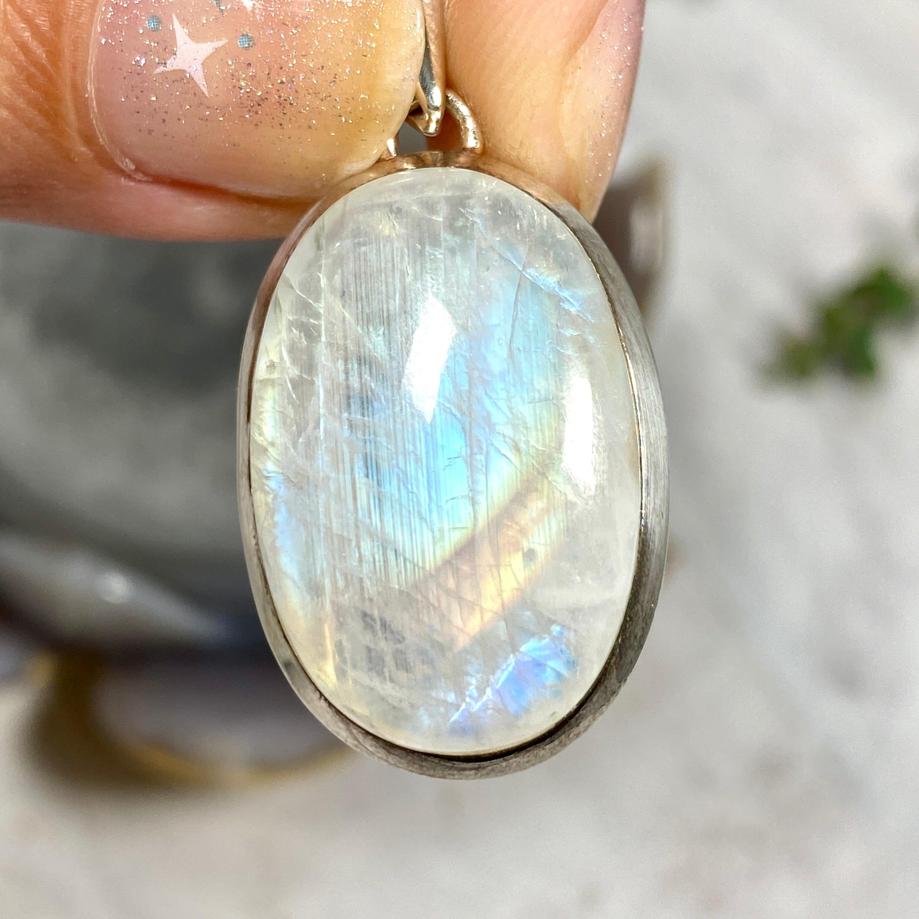 Moonstone Oval Pendant Necklace KPGJ2795 - Elegant Gemstone Jewelry for Women, Perfect for Weddings, Parties & Everyday Wear