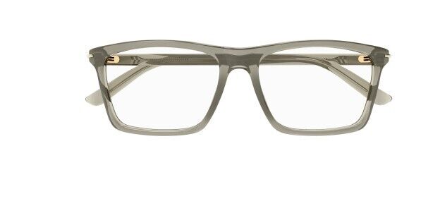 Gucci GG1445O 008 Brown Clear Rectangular Men's Eyeglasses - Stylish Prescription Glasses for Men, UV Protection, Lightweight Frame - Perfect for Office, Driving & Everyday Wear