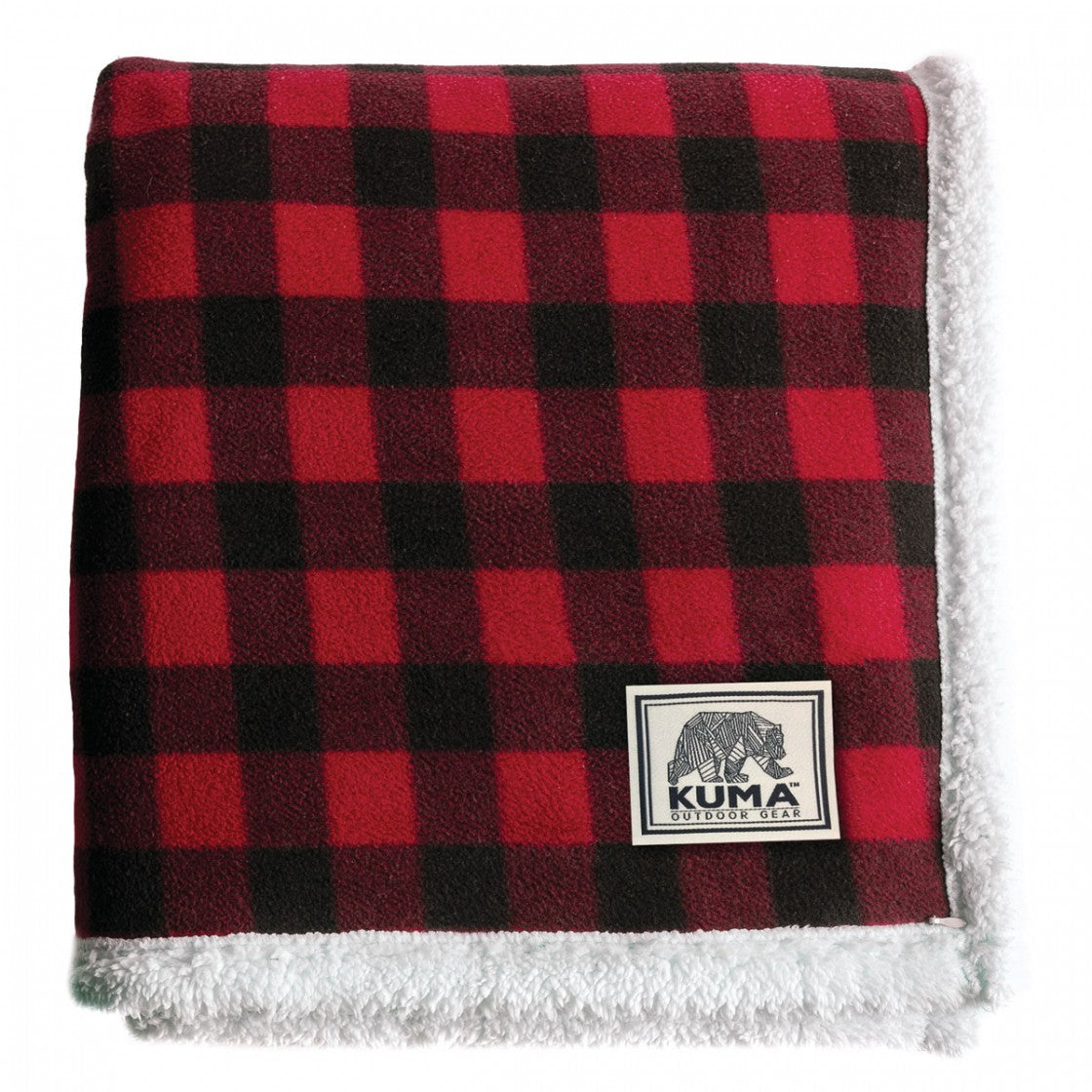 KUMA Lumberjack Sherpa Throw Blanket - Soft Flannel Fleece Plaid Blanket for Couch, Bed & Travel - Cozy Winter Warmth for Home, Office & Camping