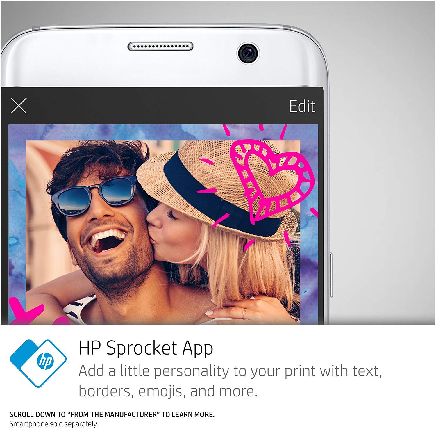 HP Sprocket 2-in-1 Portable Photo Printer & Instant Camera - Print 2x3