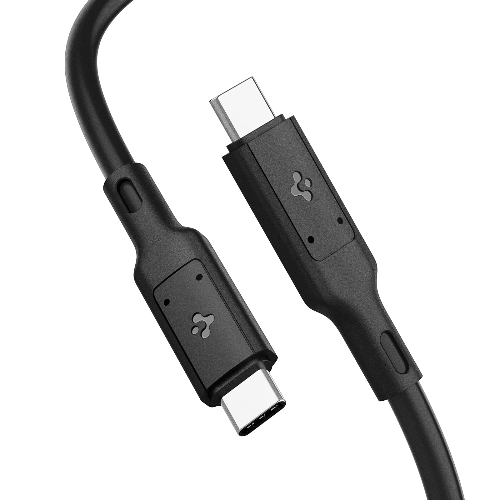 Spigen USB-IF Certified USB 4 & Thunderbolt 4 Cable (2.6ft) - 100W Fast Charging, 40Gbps High-Speed Data Transfer, 8K Video Support - Compatible with iPhone 15 Pro Max, MacBook, iPad M2/M1, Galaxy S24/S23 Ultra, Mac SSD - Perfect for Fast Charging & 4K/8K Video Editing