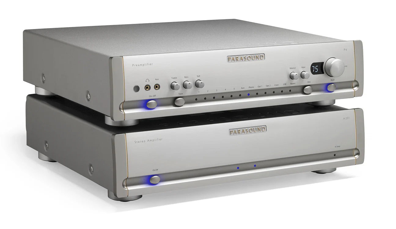 Parasound HALO A23+ Stereo Power Amplifier - High-Performance Audio for Home Theater & Music Listening