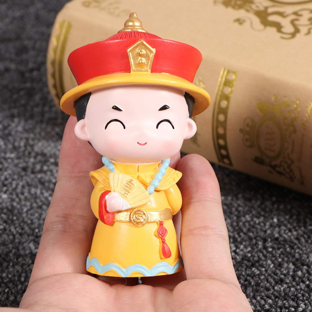 2pcs Emperor Empress Cake Toppers - Chinese Style Birthday Cake Decorations for Wedding, Anniversary & Home Ornament | Elegant Cake Figurines for DIY Cake Crafting & Party Decor