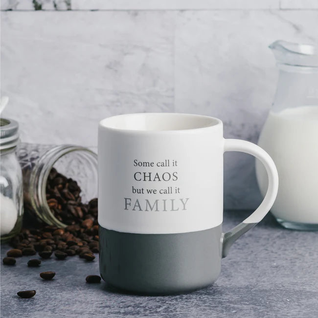 Funny Family Chaos Coffee Mug - Perfect Gift for Parents & Couples - Enjoy Your Morning Coffee with Humor
