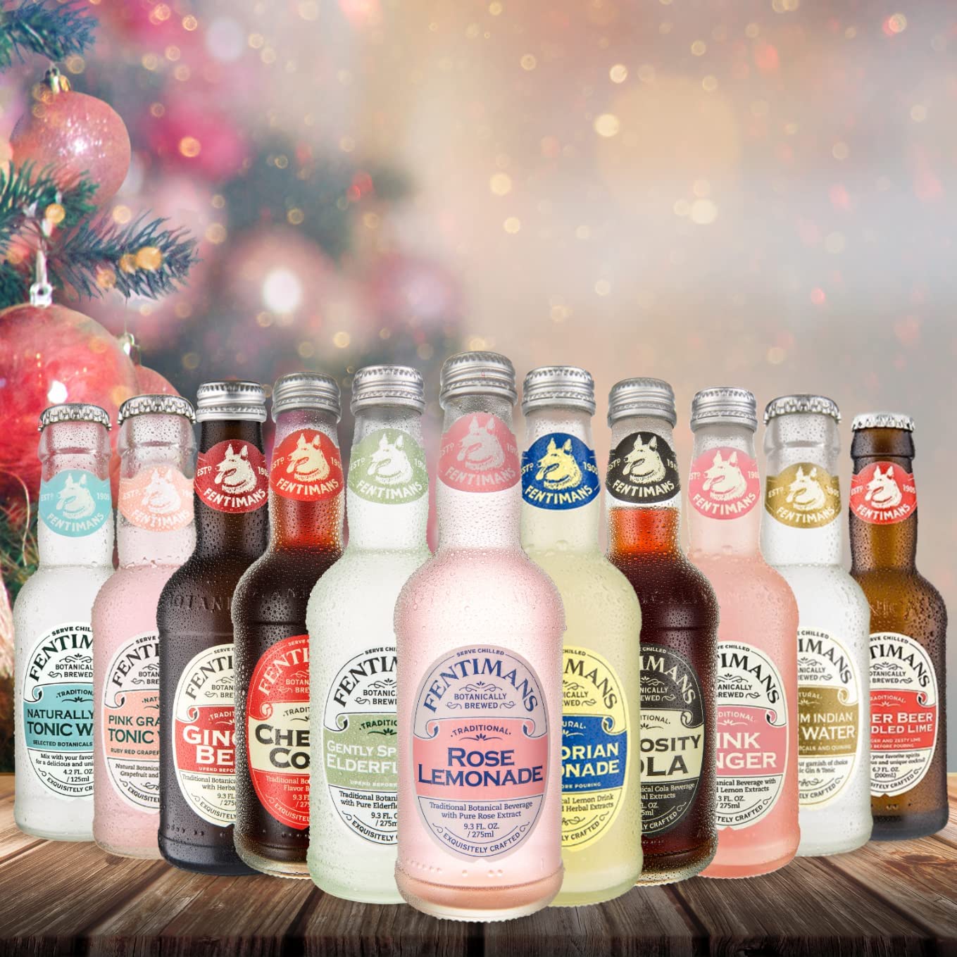 Fentimans Sparkling Rose Lemonade - Natural Pink Lemonade with Pure Rose Extract, Craft Soda, Botanically Brewed | Perfect for Cocktails, Mocktails & Summer Refreshments | 9.3 Fl Oz (Pack of 4)