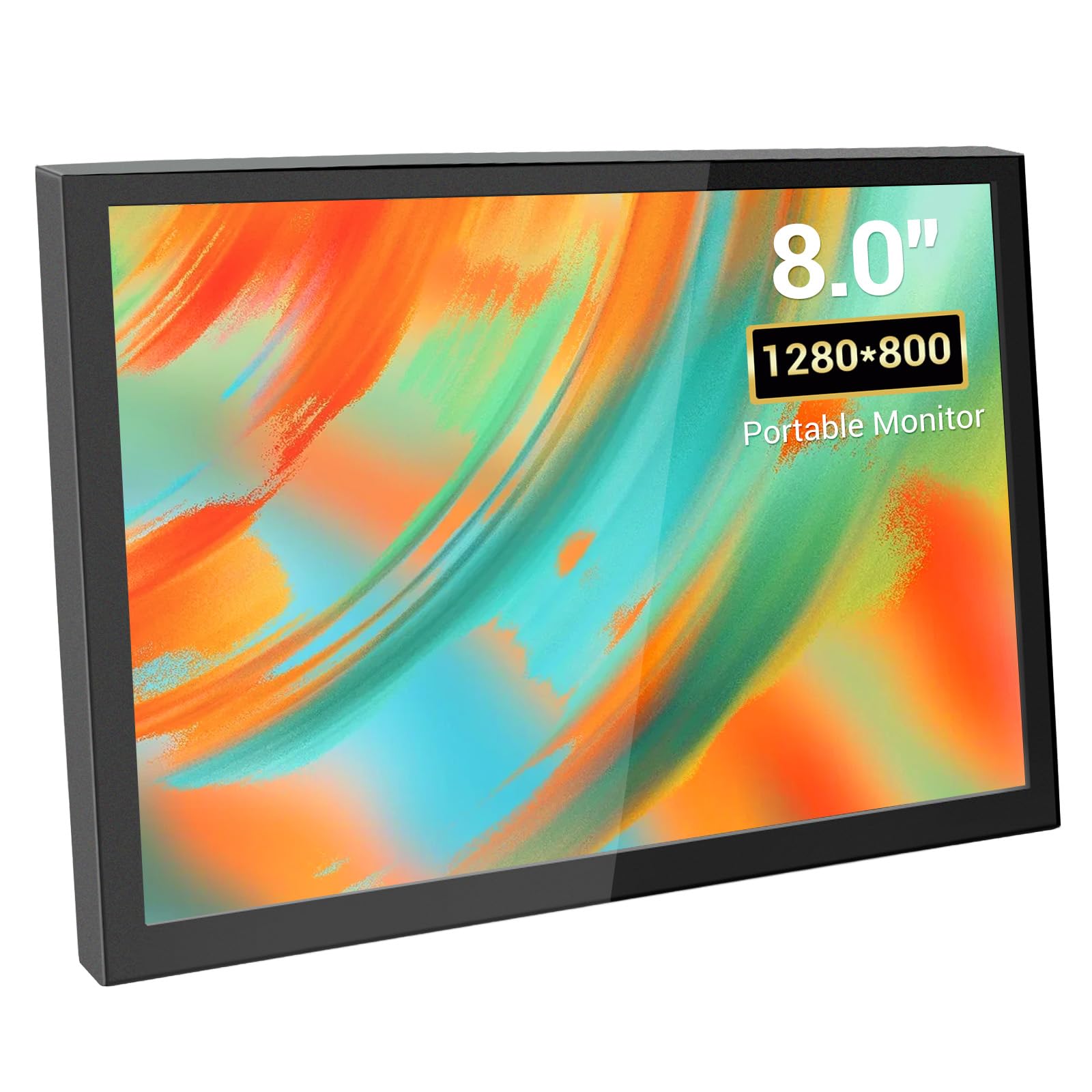 8 Inch Mini HDMI Monitor - 1280x800 Portable Display for PC, Laptop, Raspberry Pi & Gaming Consoles | Perfect for Travel, Office & Multi-Screen Setup