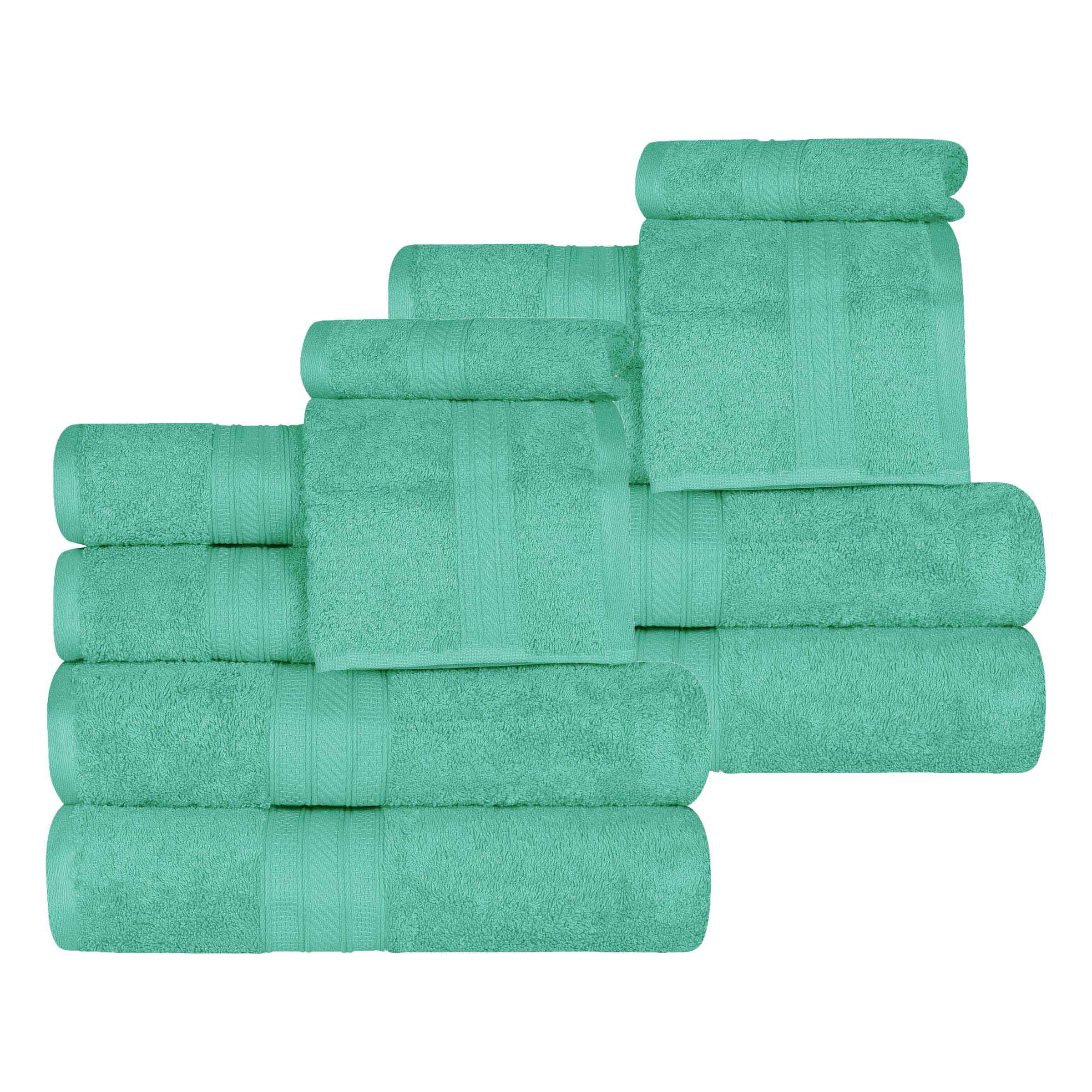 Premium Atlas Cotton Plush Heavyweight Luxury 12-Piece Bath Towel Set - Ultra Soft & Absorbent for Spa, Hotel, and Home Use