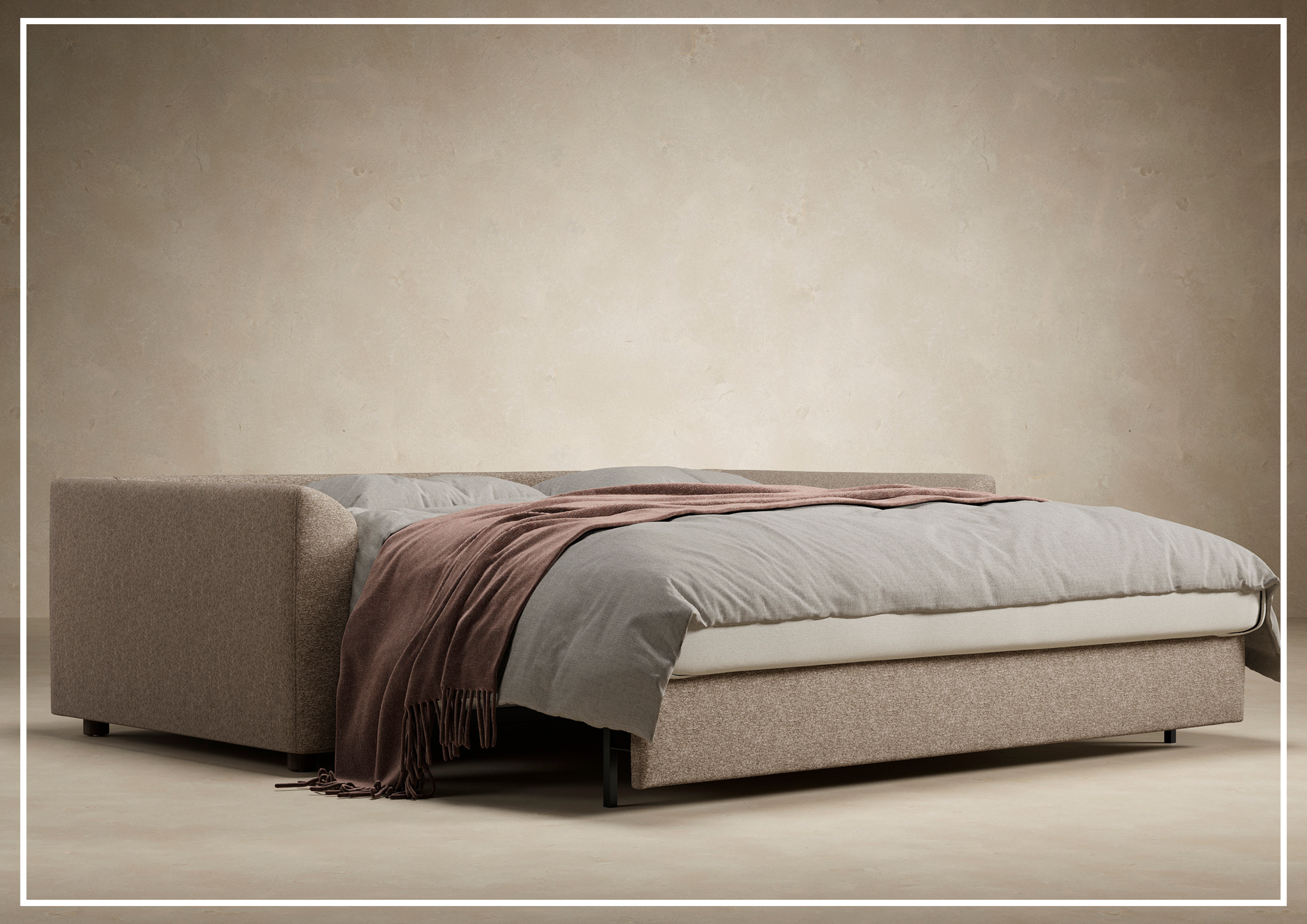 Innovation Living Neah Fabric 2-Seater King Size Sleeper Sofa Bed - Convertible Comfort for Small Spaces & Guest Rooms