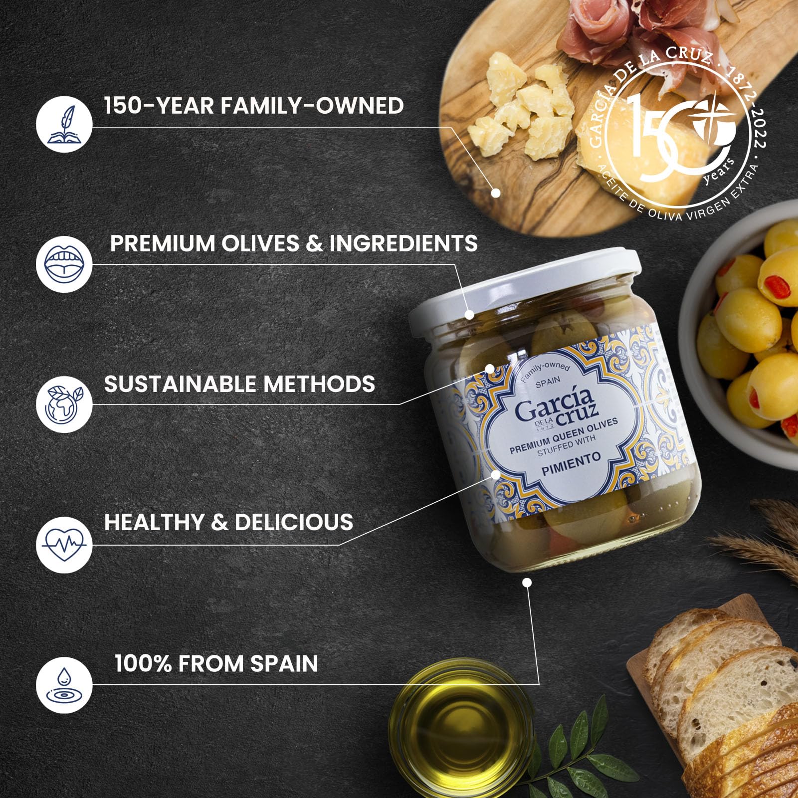 Organic Extra Virgin Olive Oil Body Care Kit & Gourmet Spanish Stuffed Olives Variety Pack - Perfect for Spa Day & Charcuterie Board Gifts