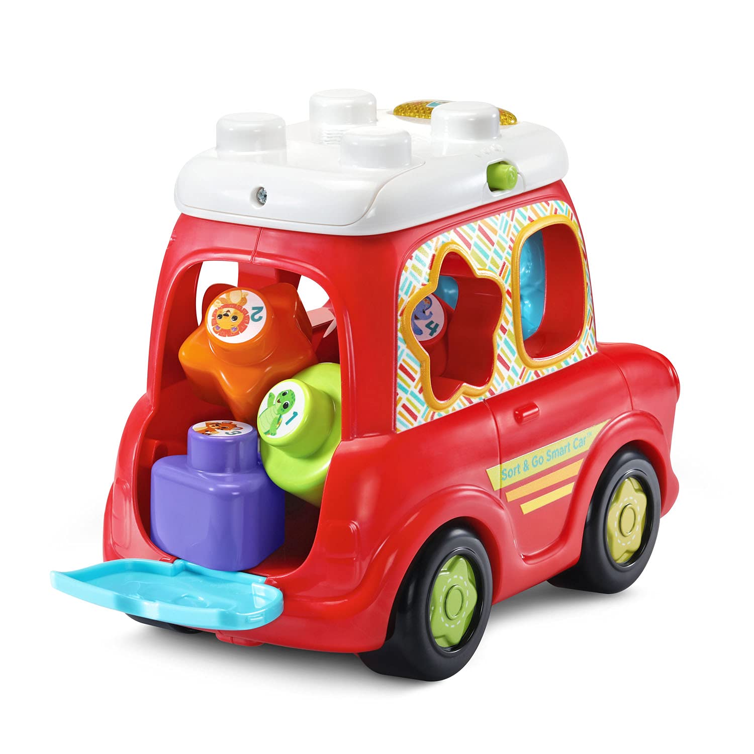 VTech Sort and Go Smart Car - Interactive Learning Toy for Toddlers, Red - Educational Shape Sorter & Push Car for Kids Ages 1-3 Years (Ideal for Early Childhood Development & Playtime Fun)