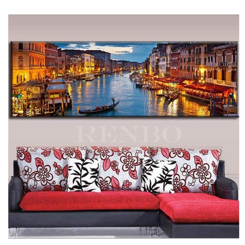 5D Diamond Painting Kit - City Night View Full Drill Round Diamonds 80x220cm H2615 DIY Art for Adults & Kids | Perfect for Home Decor, Gifts, and Relaxation Therapy | Wall Art for Living Room, Bedroom, Office & Craft Therapy for Stress Relief