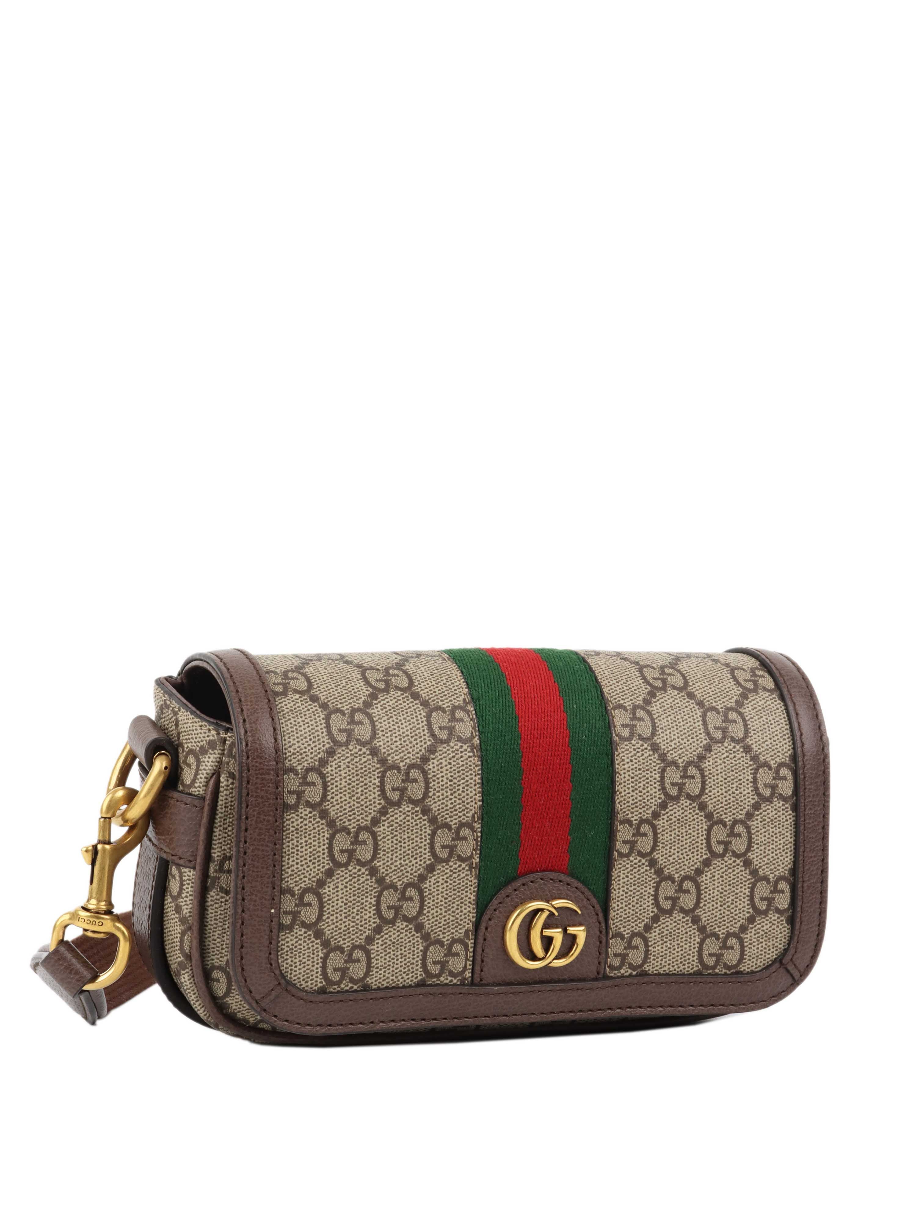 Gucci Ophidia Super Mini Shoulder Bag for Women | GG Canvas & Leather Crossbody Purse | Perfect for Date Night, Travel & Everyday Use