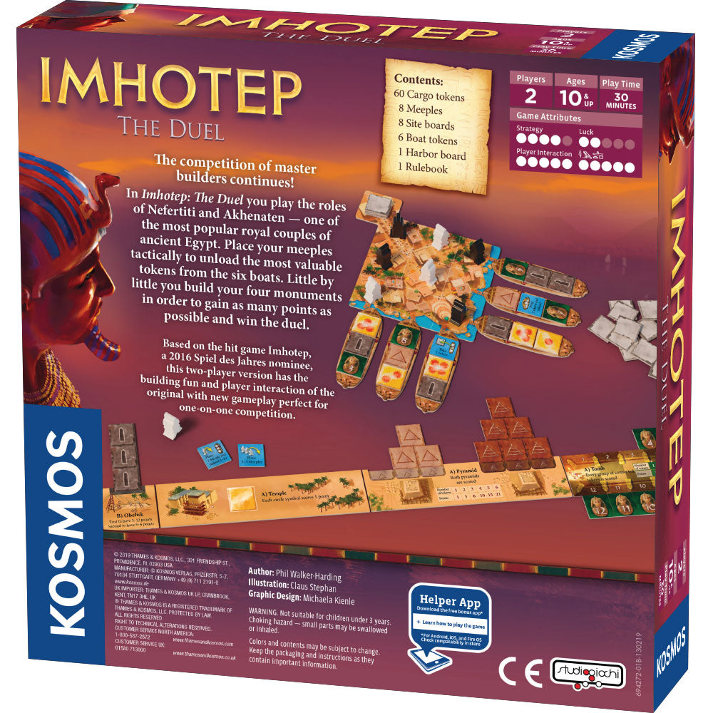Imhotep: The Duel - Award-Winning 2 Player Strategy Board Game for Adults & Teens | Perfect for Date Night, Family Game Night & Competitive Play