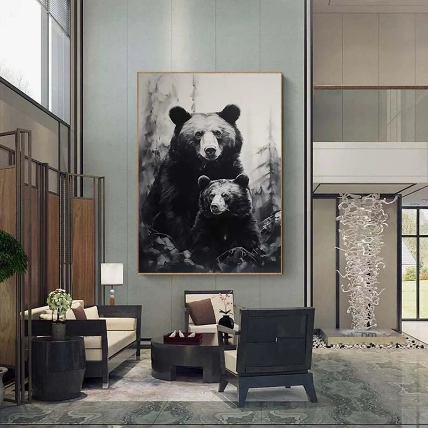 Animal Art Painting #AP161 - Handmade Canvas Wall Decor for Living Room, Bedroom & Office | Wildlife & Nature Inspired Artwork