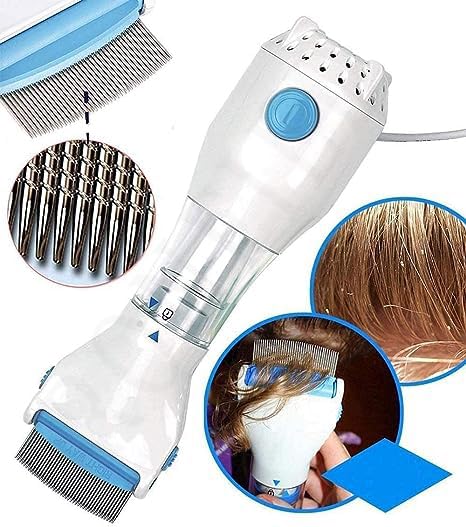 Electric Head Lice Comb for Kids & Adults - Chemical-Free Lice Removal Tool with Nit Capture Technology | Hair Vacuum Machine for Lice & Egg Removal | Home & School Use (Pack of 1)