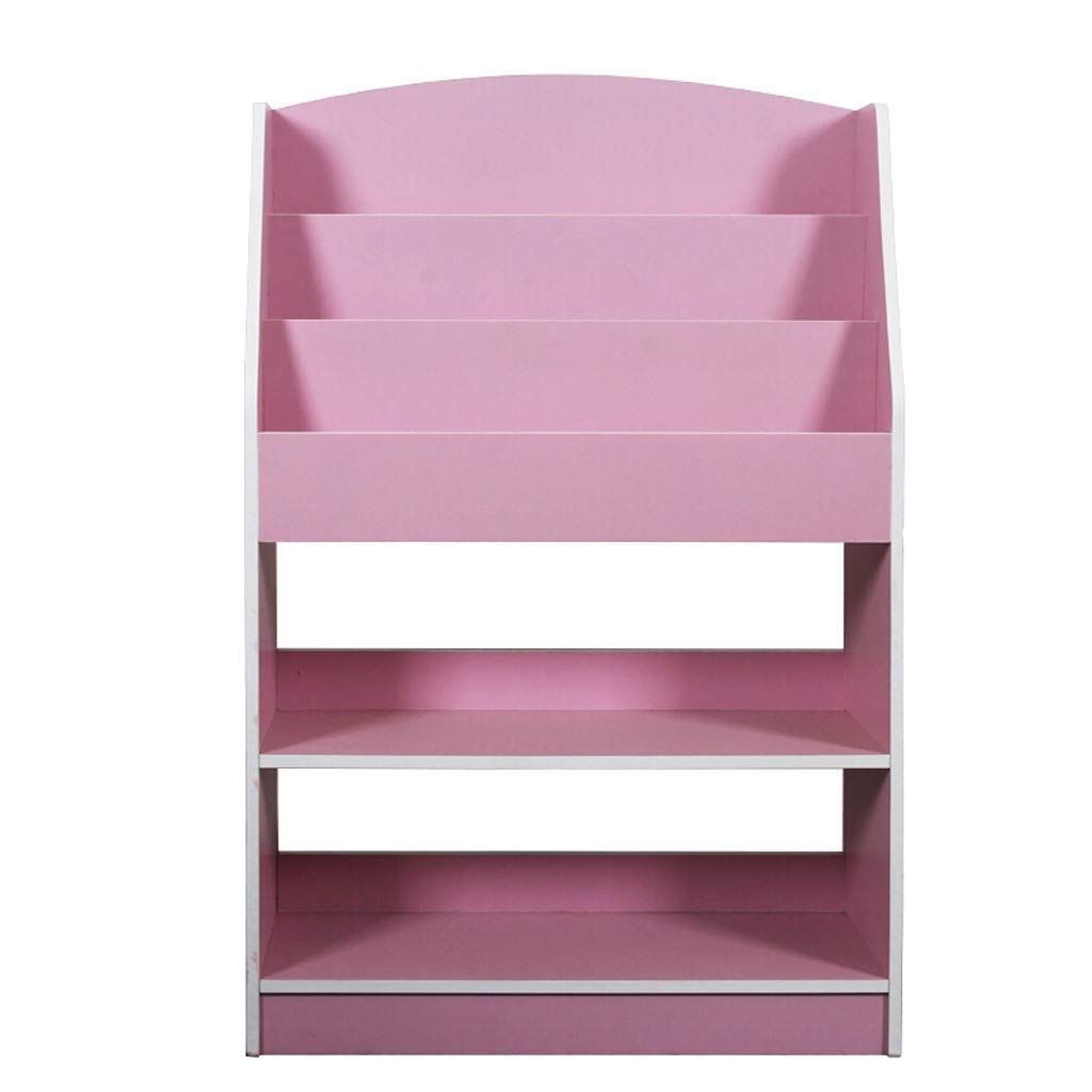 3-Tier Kids Bookcase & Toy Storage Shelf - Multicolor Playroom Organizer, Standing Book Rack for Children's Bedroom & Nursery (Pink) - Perfect for Storytime, Toy Storage & Room Decor