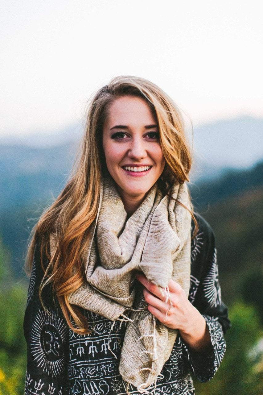 Premium Himalayan Wool Shawl - Natural Color, Soft & Warm Winter Wrap - Perfect for Cold Weather, Travel & Gift Giving