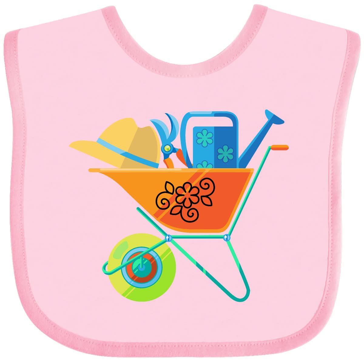 Inktastic Gardener Gardening Tools Baby Bib - Cute & Durable Garden-Themed Bib for Babies & Toddlers - Perfect for Outdoor Play, Mealtime & Gardening Activities