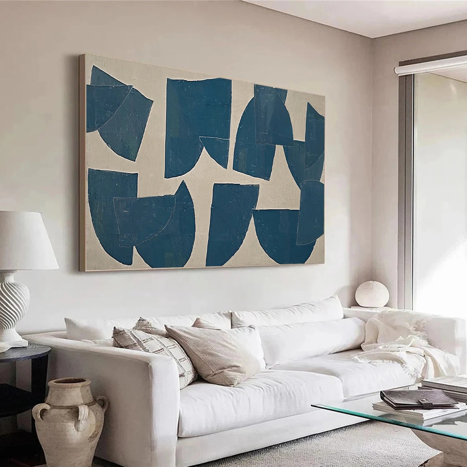 Abstract Painting #AB 448 - Modern Wall Art for Home & Office Decor | Unique Handmade Canvas Artwork for Living Room, Bedroom, or Workspace