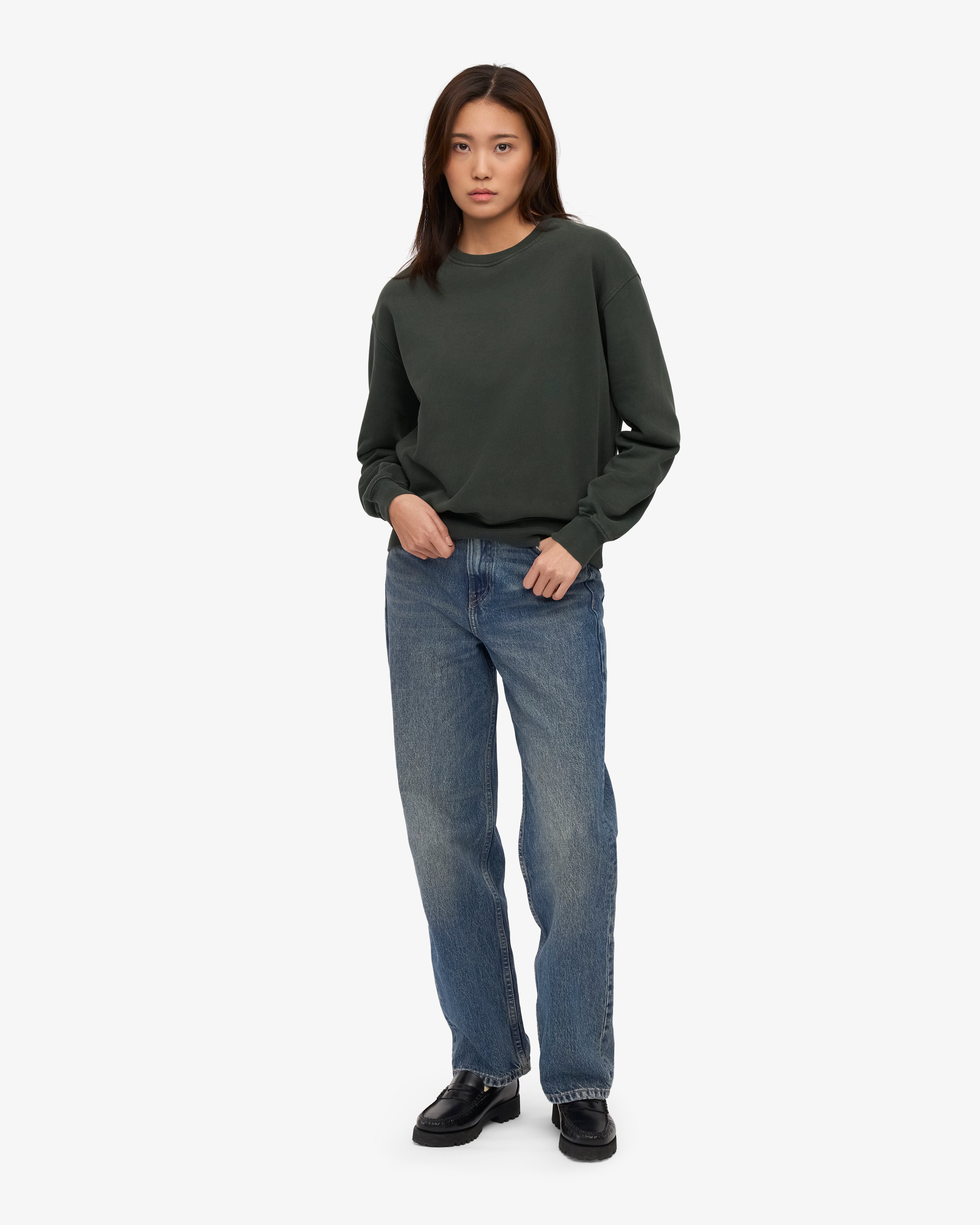 Women's Classic Organic Cotton Crew Neck T-Shirt - Midnight Forest - Casual Wear, Loungewear & Everyday Comfort