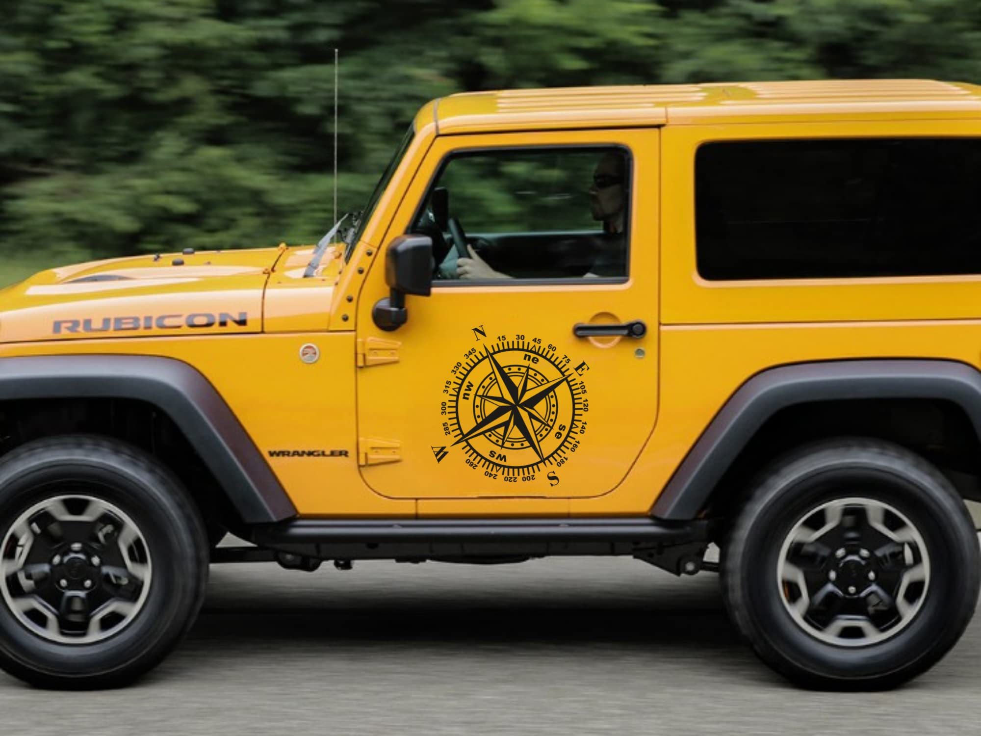 Vans Cars Trucks Vinyl Decal Stickers - Waterproof Outdoor Vehicle Stickers for Windows, Bumpers & Trunks - 24x24 Inch Yellow Car Accessories - Perfect for Adventure, Wilderness & Aesthetic Car Decoration
