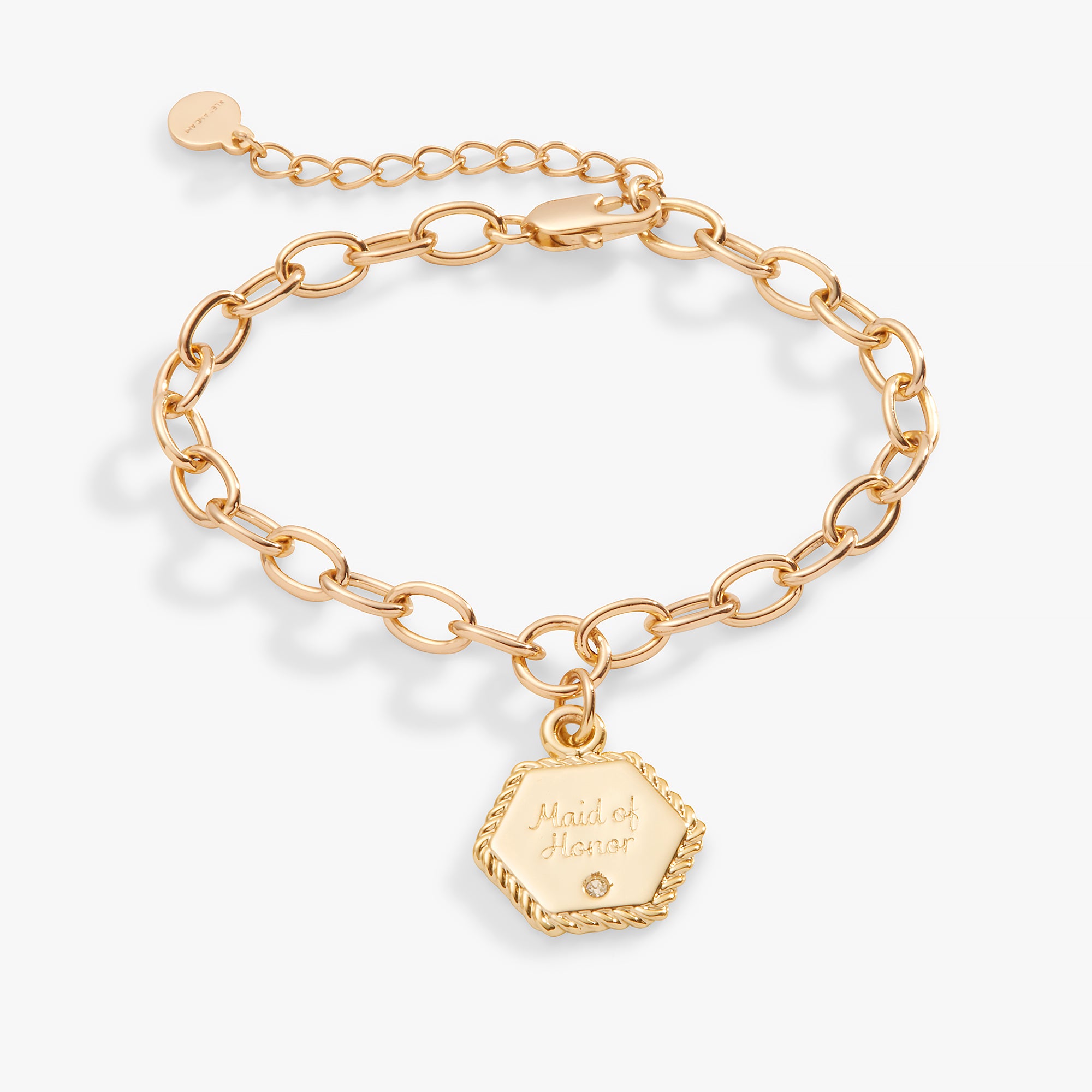 Elegant Adjustable 'Maid of Honor' Charm Bracelet - Perfect for Bridal Showers, Weddings & Special Occasions