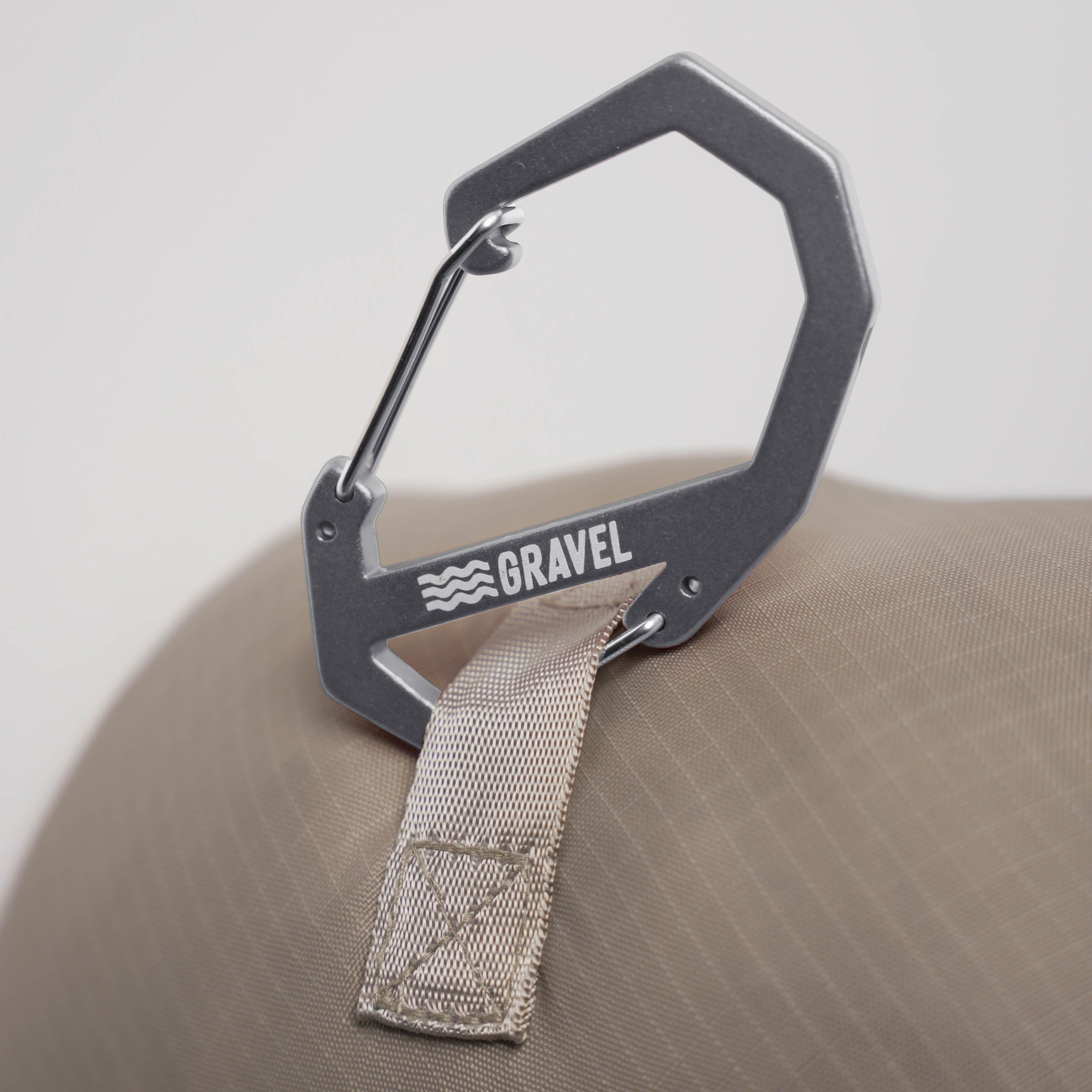 Premium Double Gated Carabiner Clip - Heavy Duty Locking Carabiner for Climbing, Hiking & Outdoor Gear - Gray - Perfect for Rock Climbing, Camping & Keychains