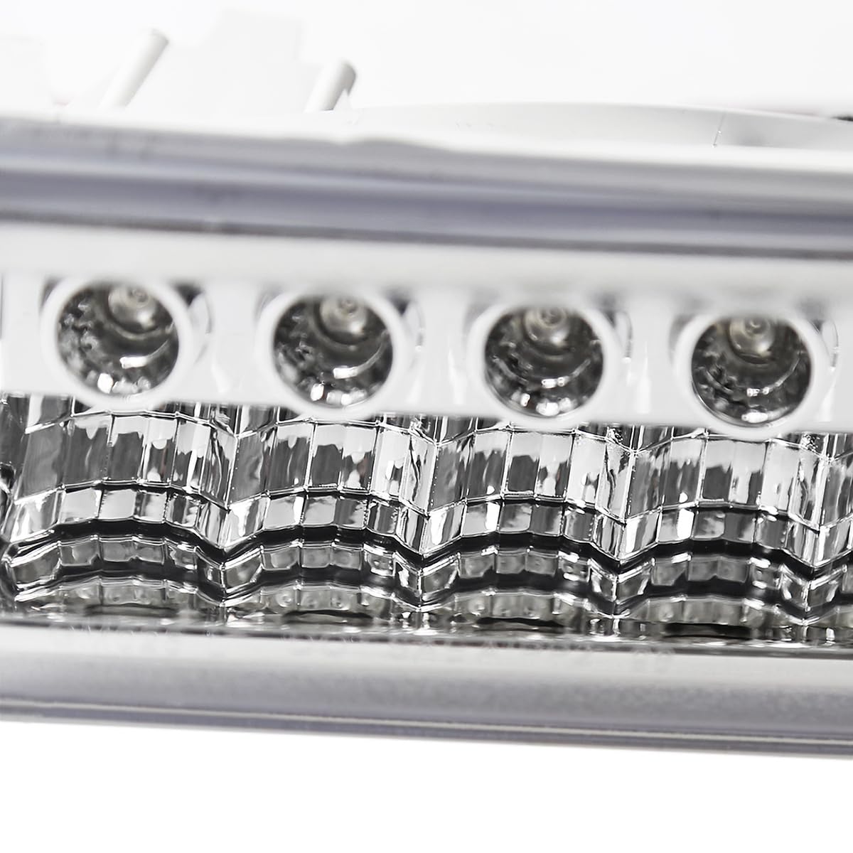 Spec-D Tuning Chrome Halo LED Projector Headlights + LED Bumper Lights for 1998-2004 Chevy S10 - Left & Right Pair Headlamp Assembly - Upgrade Your Truck's Style & Night Visibility for Off-Road & Street Driving