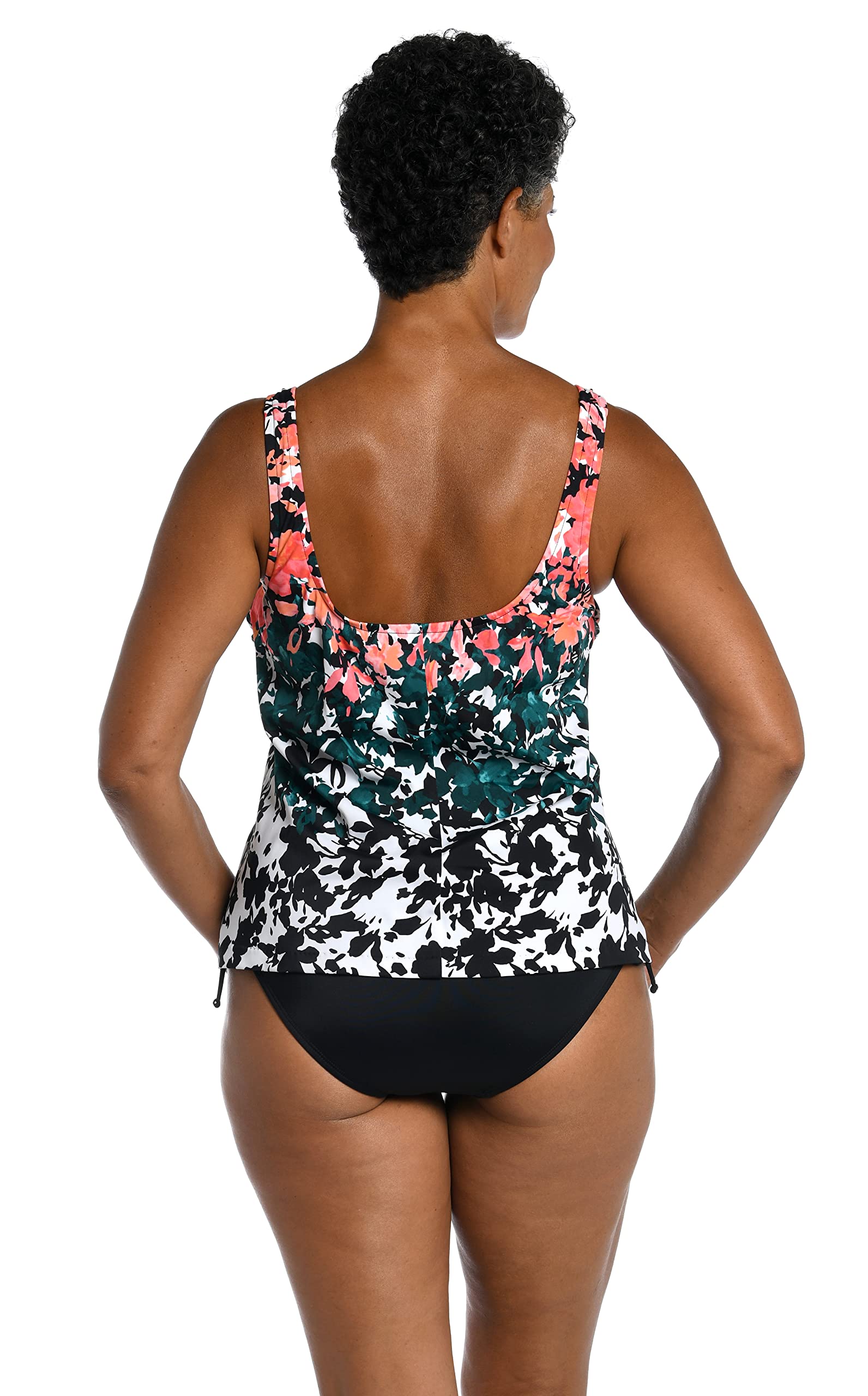 Maxine Of Hollywood Women's Scoop Neck Tankini Swimsuit Top - Sexy Swimwear for Beach & Pool - Perfect for Summer Vacation, Water Sports, and Resort Wear