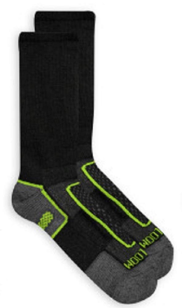 Fruit of the Loom Boys' Big 6-Pair Half Cushion Crew Socks - Black, Medium (Size 8-12) | Comfortable Cotton Socks for School, Sports & Everyday Wear