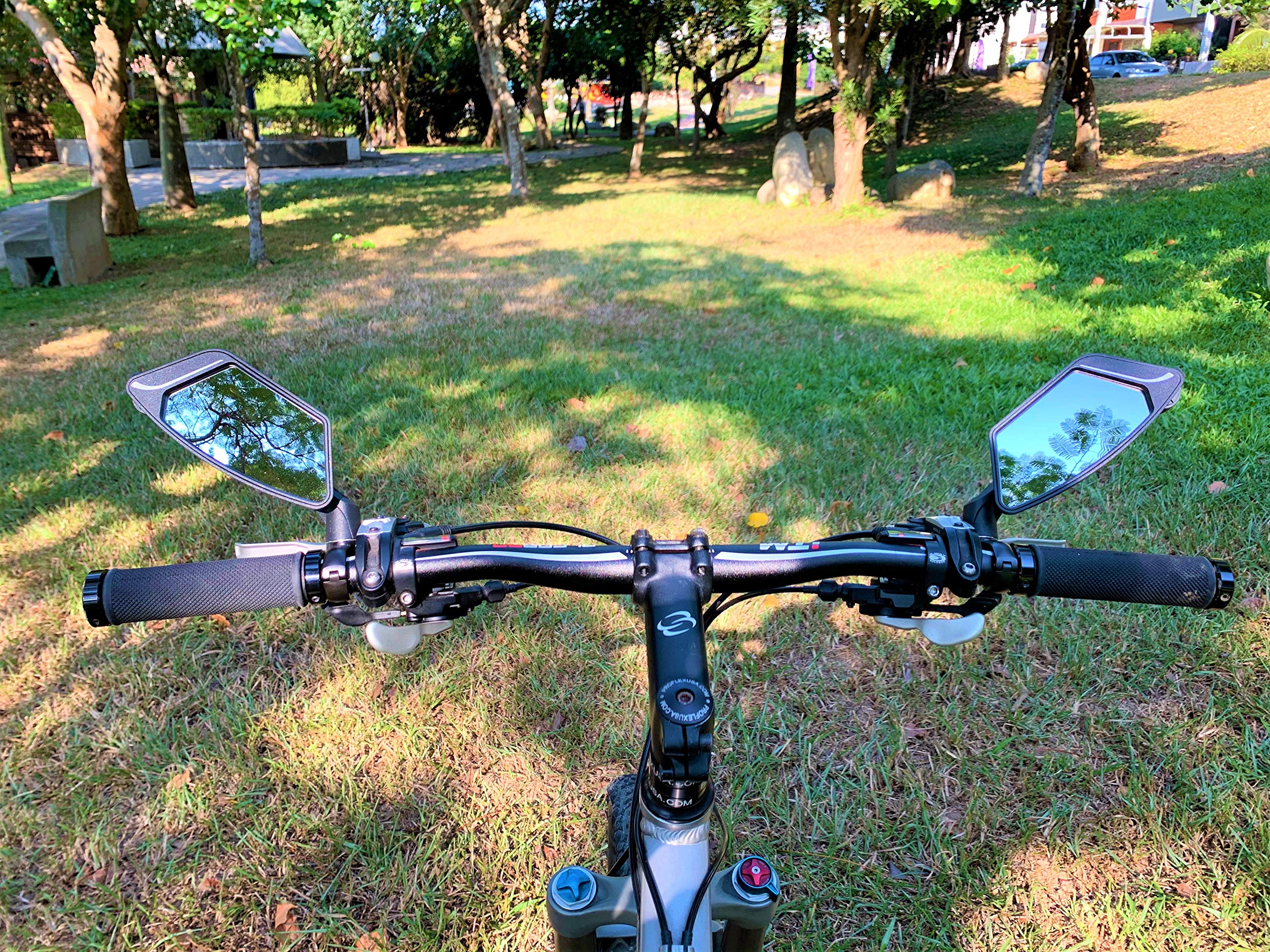MEACHOW Scratch-Resistant Bike Mirror - Rotatable Handlebar Rearview Mirror for Safe Cycling, ME-010 | Durable Glass Lens for Road & Mountain Bikes | Perfect for Commuting, Touring & Outdoor Adventures